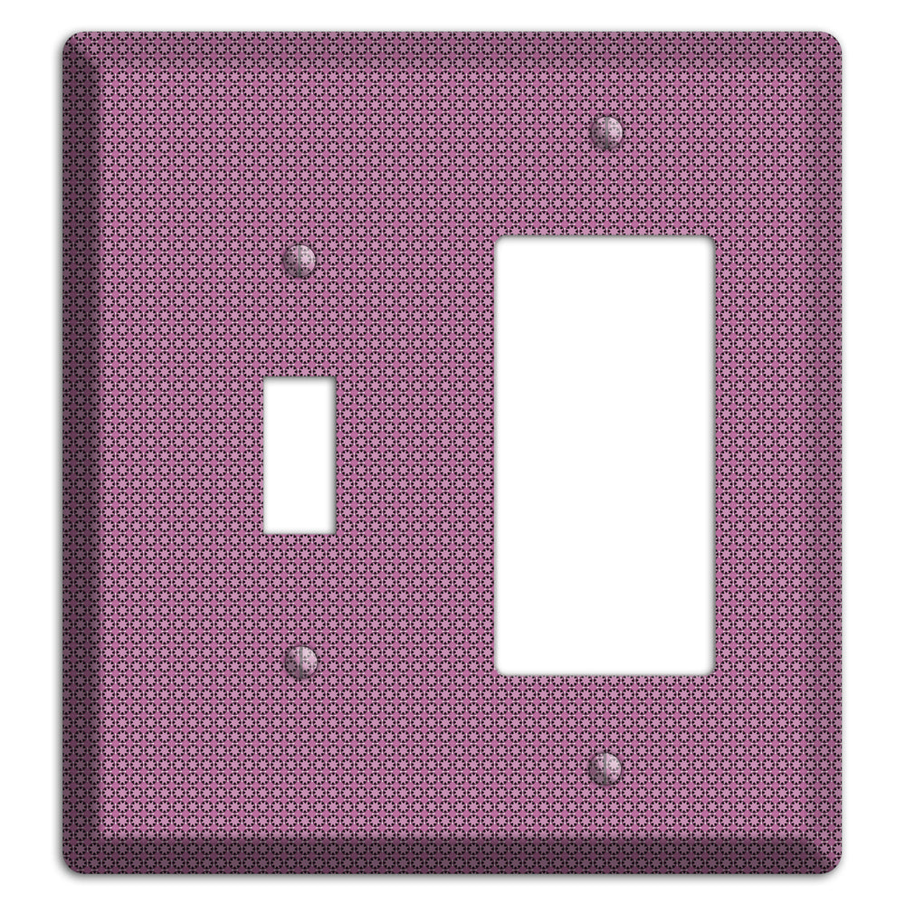 Multi Plum Tiled Tiny Foulard Toggle / Rocker Wallplate