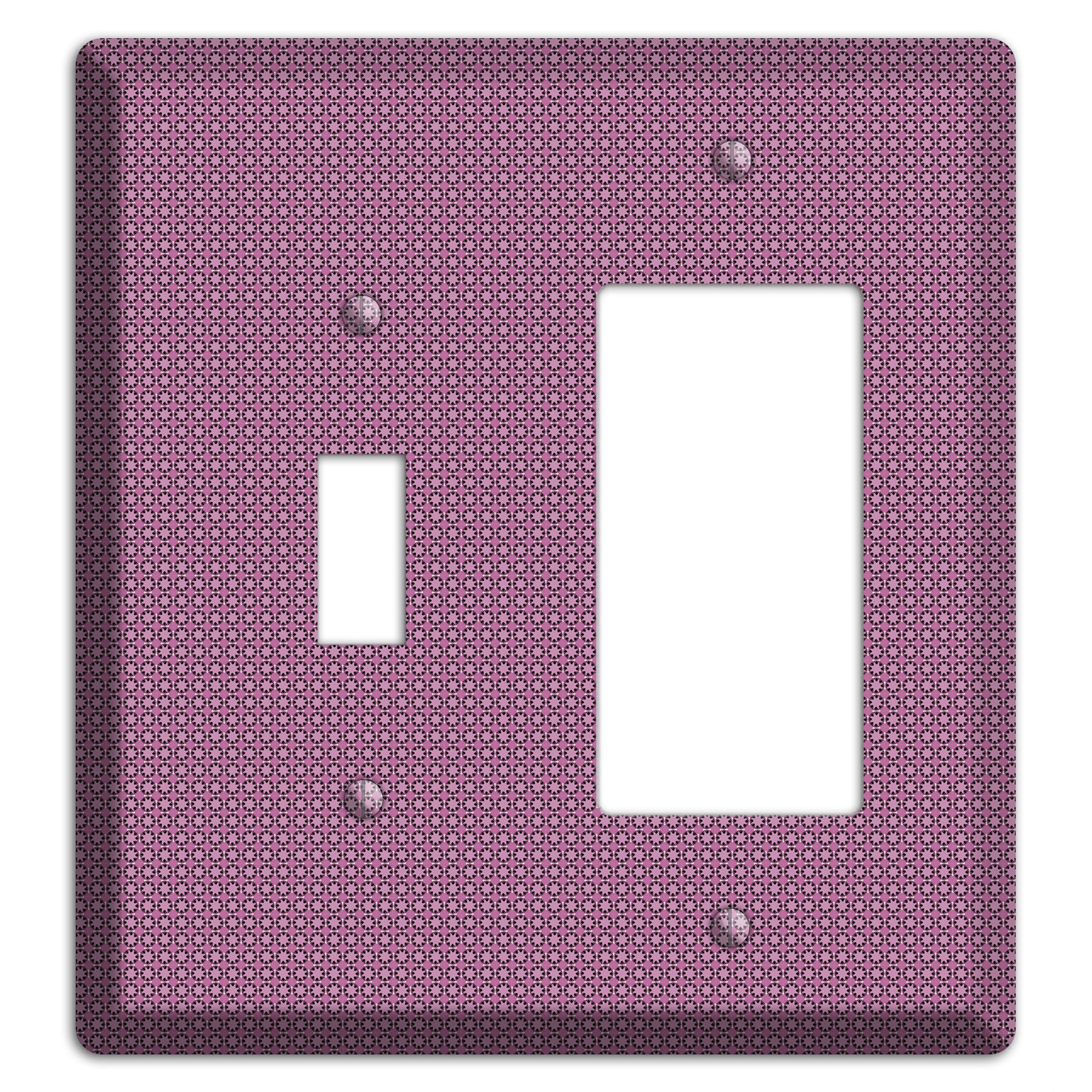 Multi Plum Tiled Tiny Foulard Toggle / Rocker Wallplate