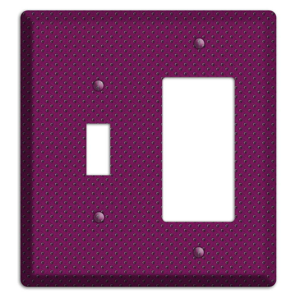Purple Small Dots Toggle / Rocker Wallplate