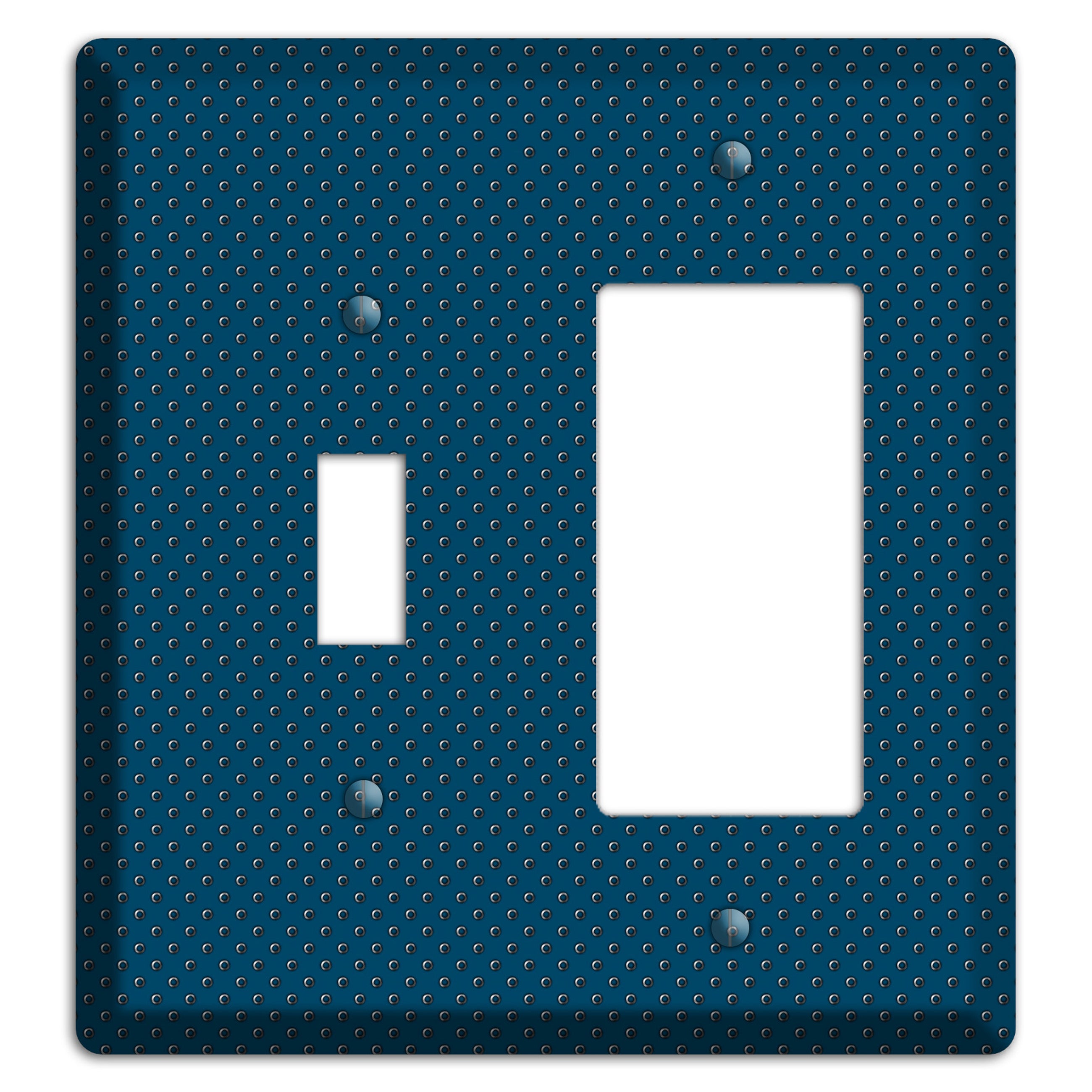 Blue Small Dots Toggle / Rocker Wallplate