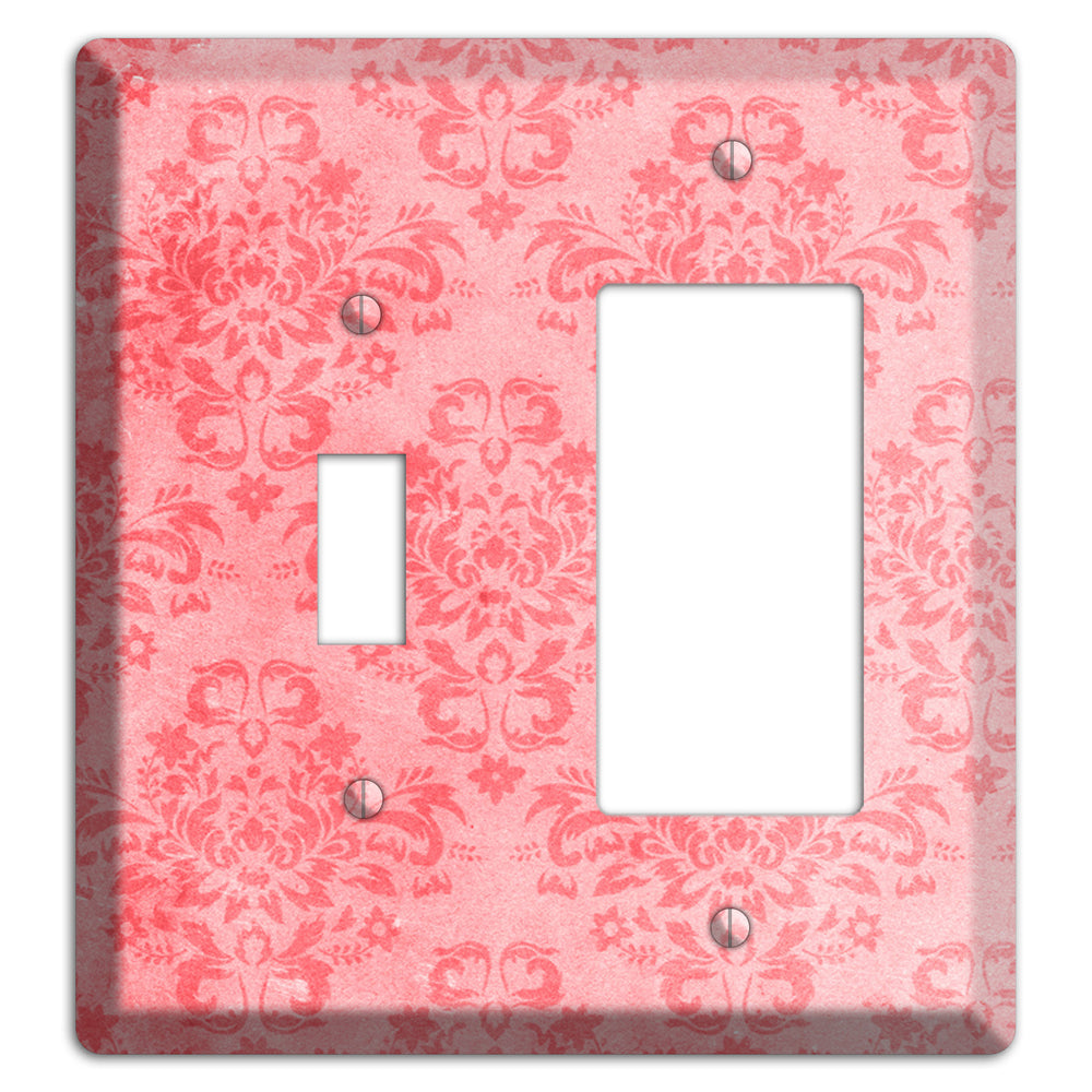 Rose Bud Soft Coral Toggle / Rocker Wallplate