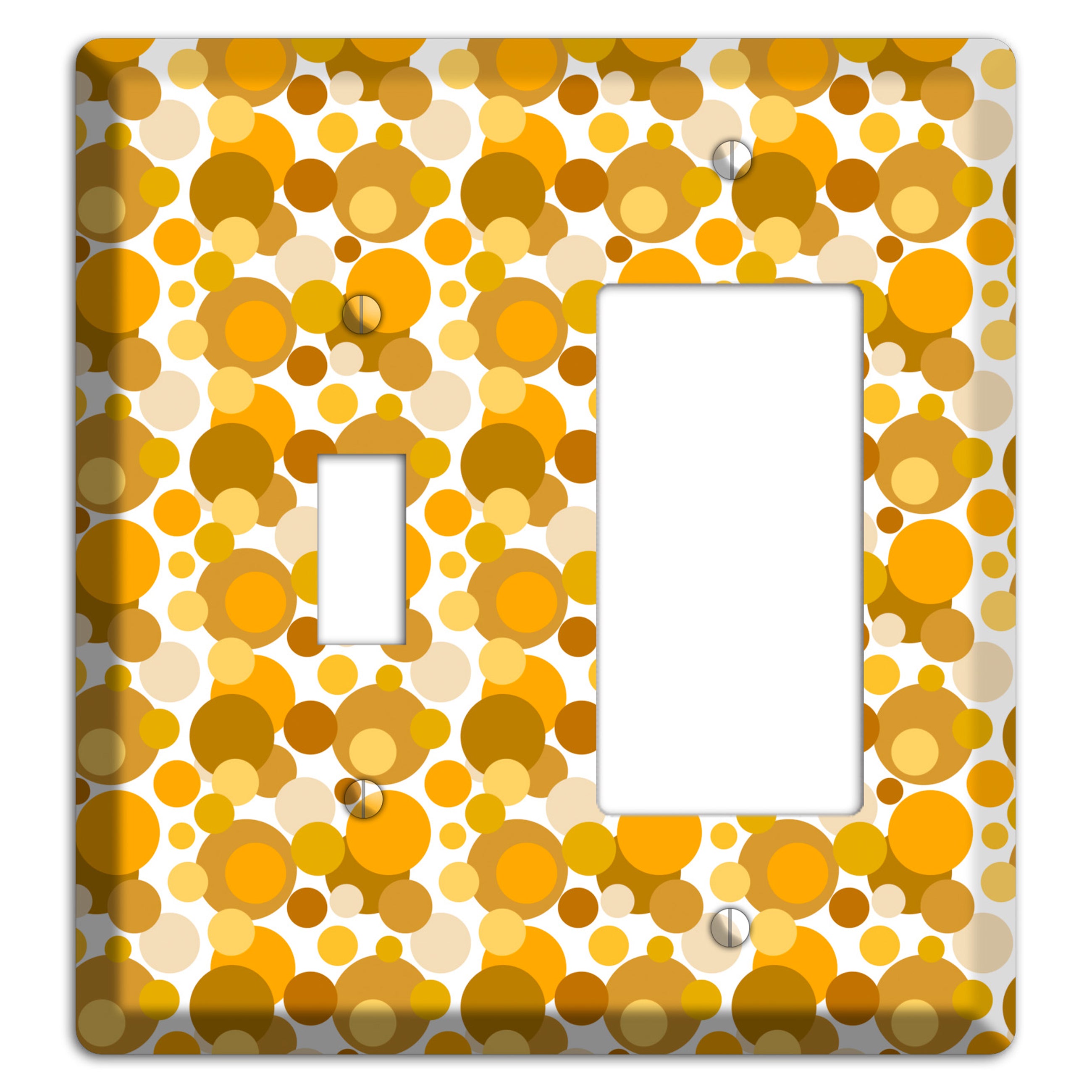 Multi Umber Bubble Dots Toggle / Rocker Wallplate