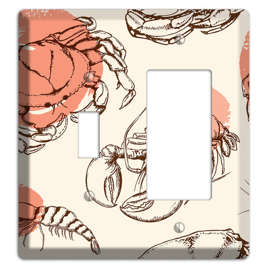 Red Crab Toggle / Rocker Wallplate
