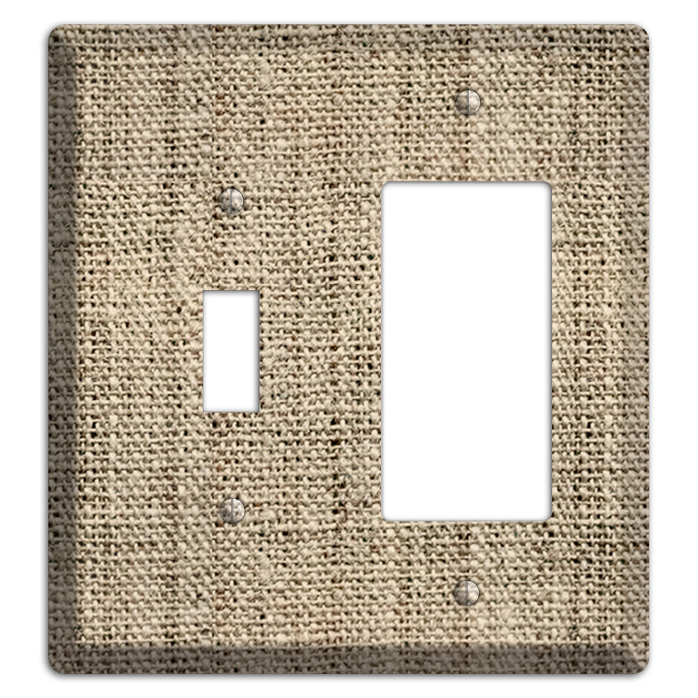 Hillary Burlap Toggle / Rocker Wallplate