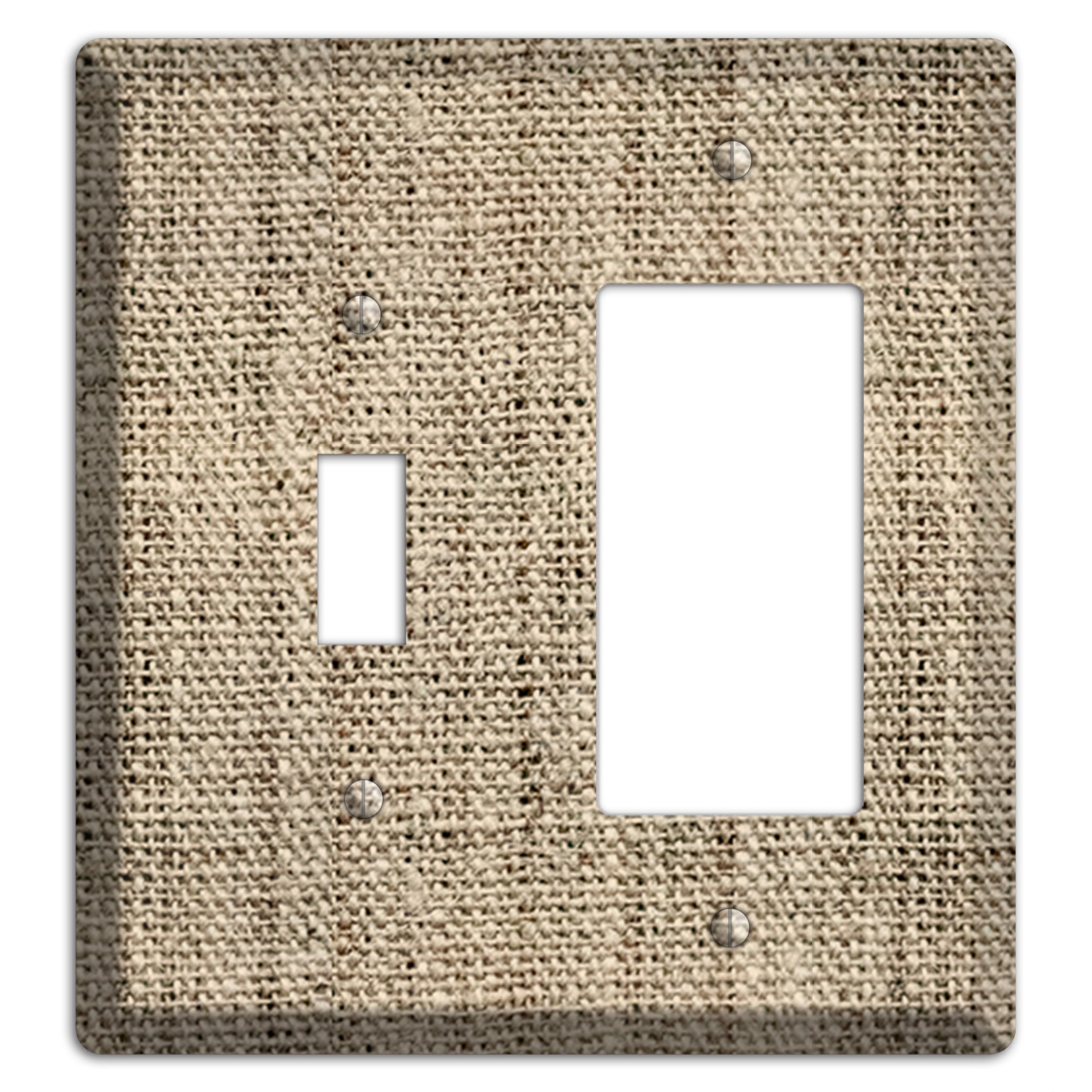 Hillary Burlap Toggle / Rocker Wallplate