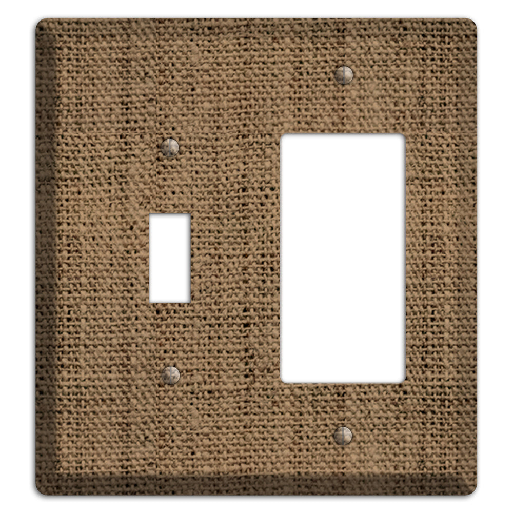 Shadow Burlap Toggle / Rocker Wallplate