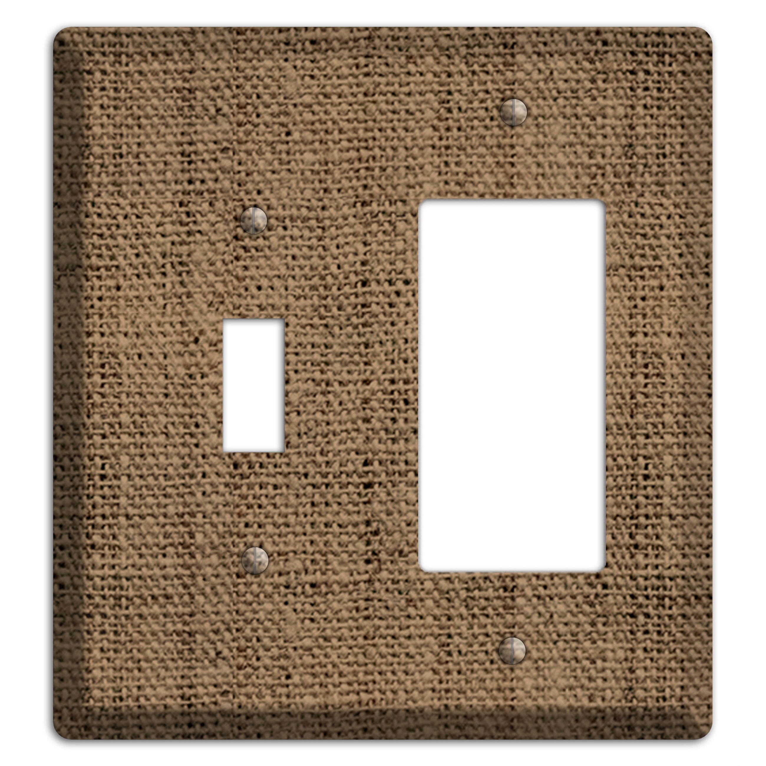 Shadow Burlap Toggle / Rocker Wallplate