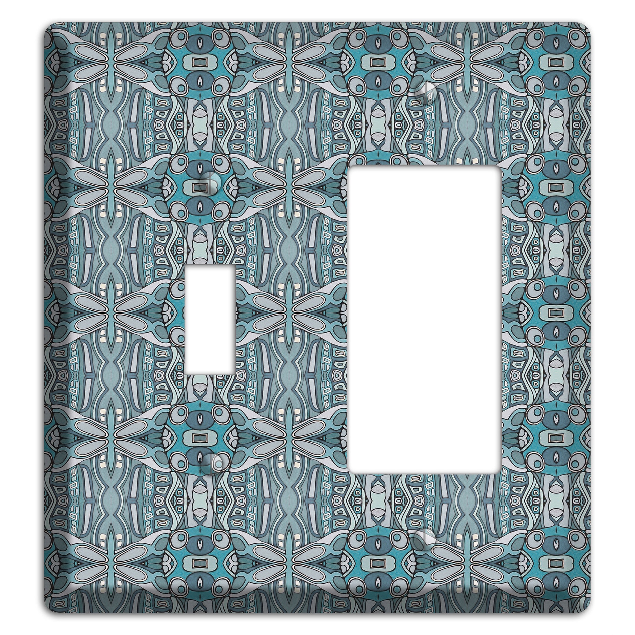 Blue Tapestry Toggle / Rocker Wallplate