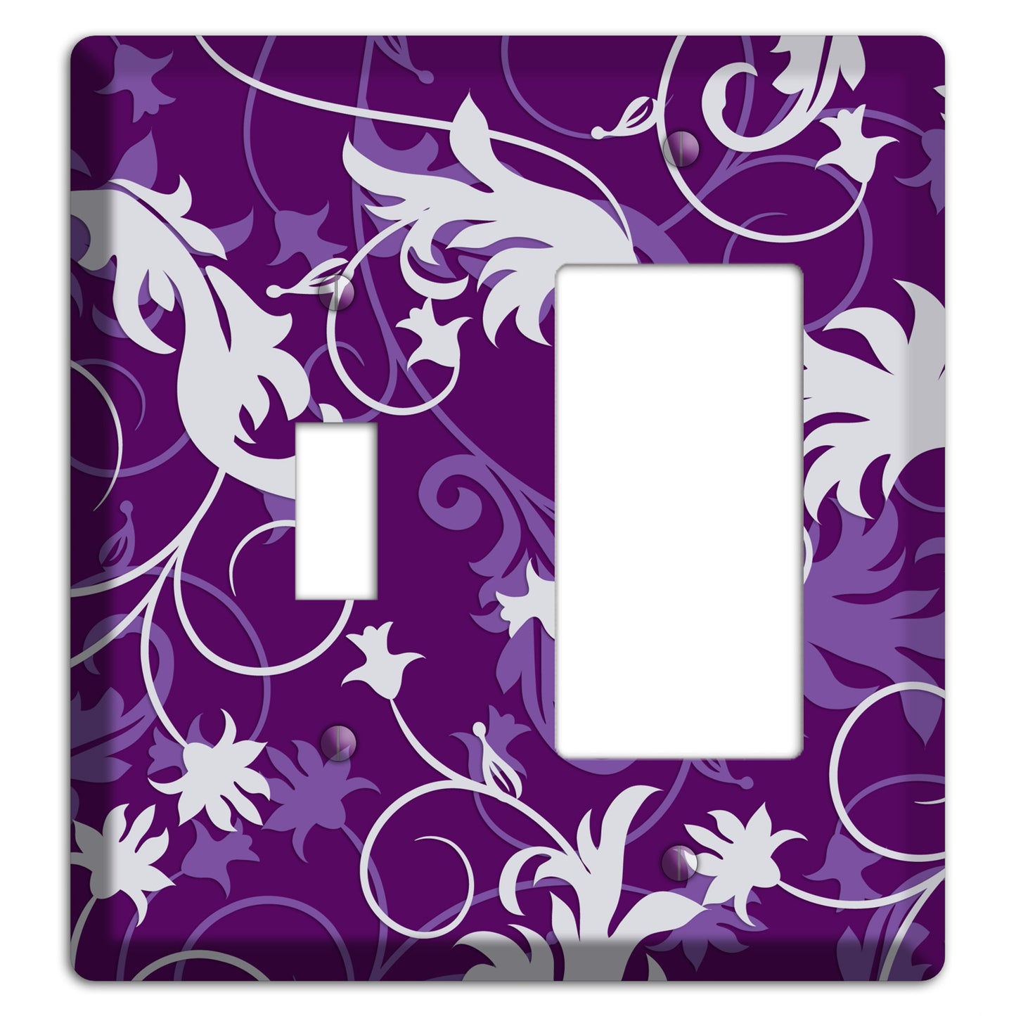 Purple Victorian Toggle / Rocker Wallplate