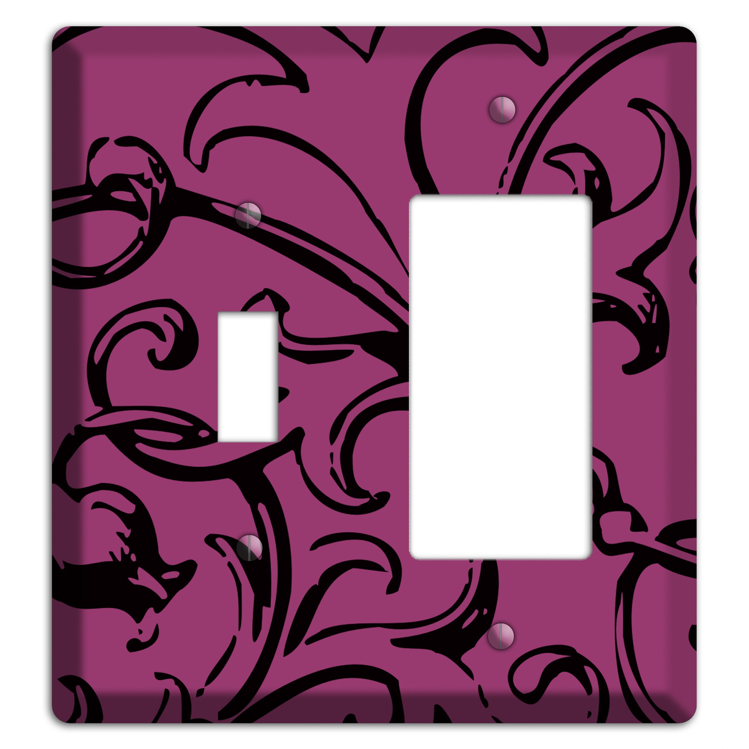 Victorian Fuschia Toggle / Rocker Wallplate