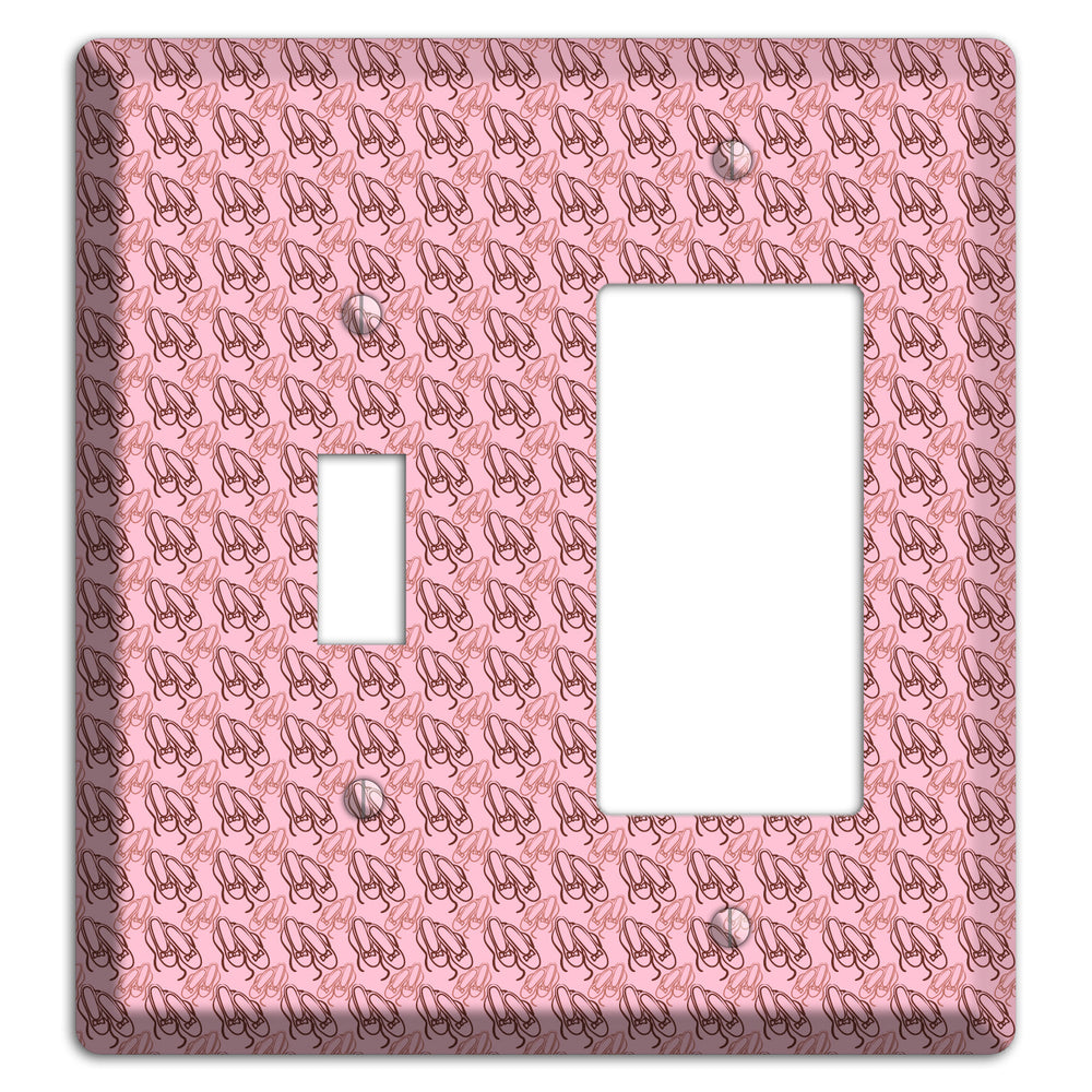 Pink Ballet Slippers Toggle / Rocker Wallplate