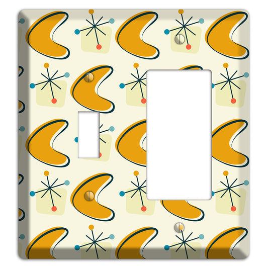 Yellow Boomerang Toggle / Rocker Wallplate