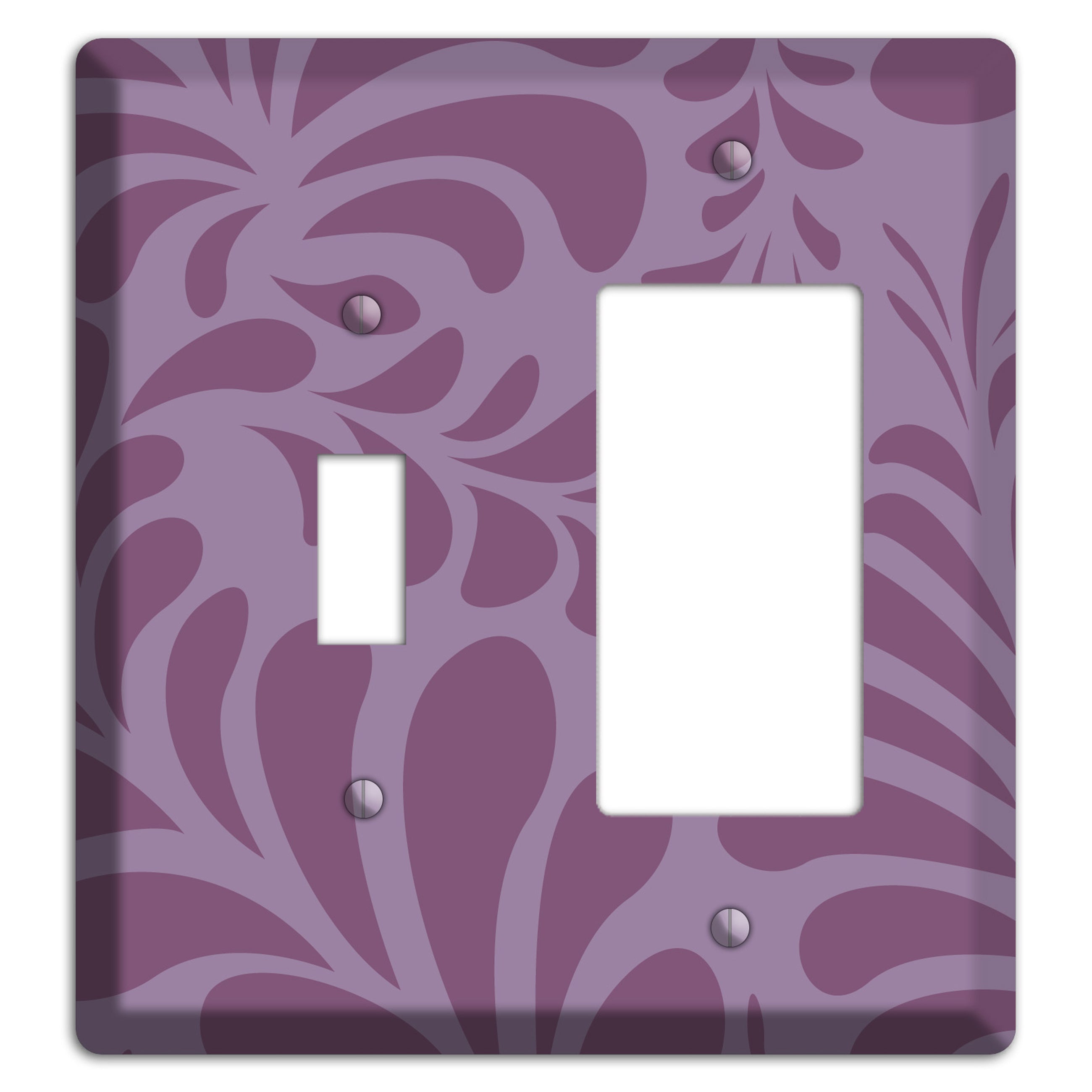Purple Herati Toggle / Rocker Wallplate