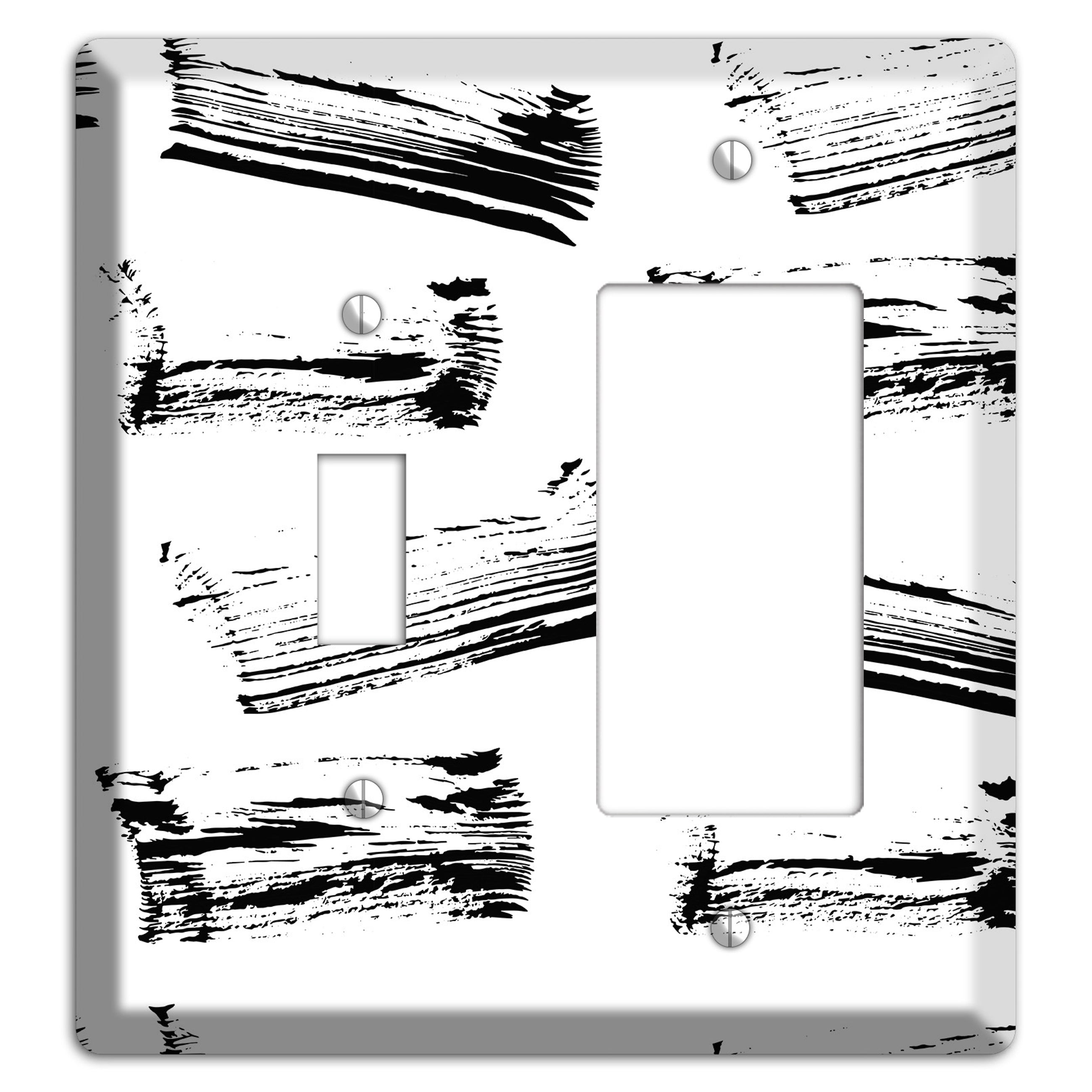 Ink Brushstrokes 1 Toggle / Rocker Wallplate