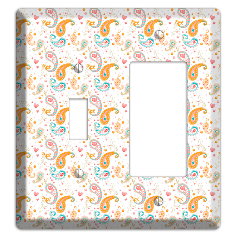 Small Paisley Toggle / Rocker Wallplate