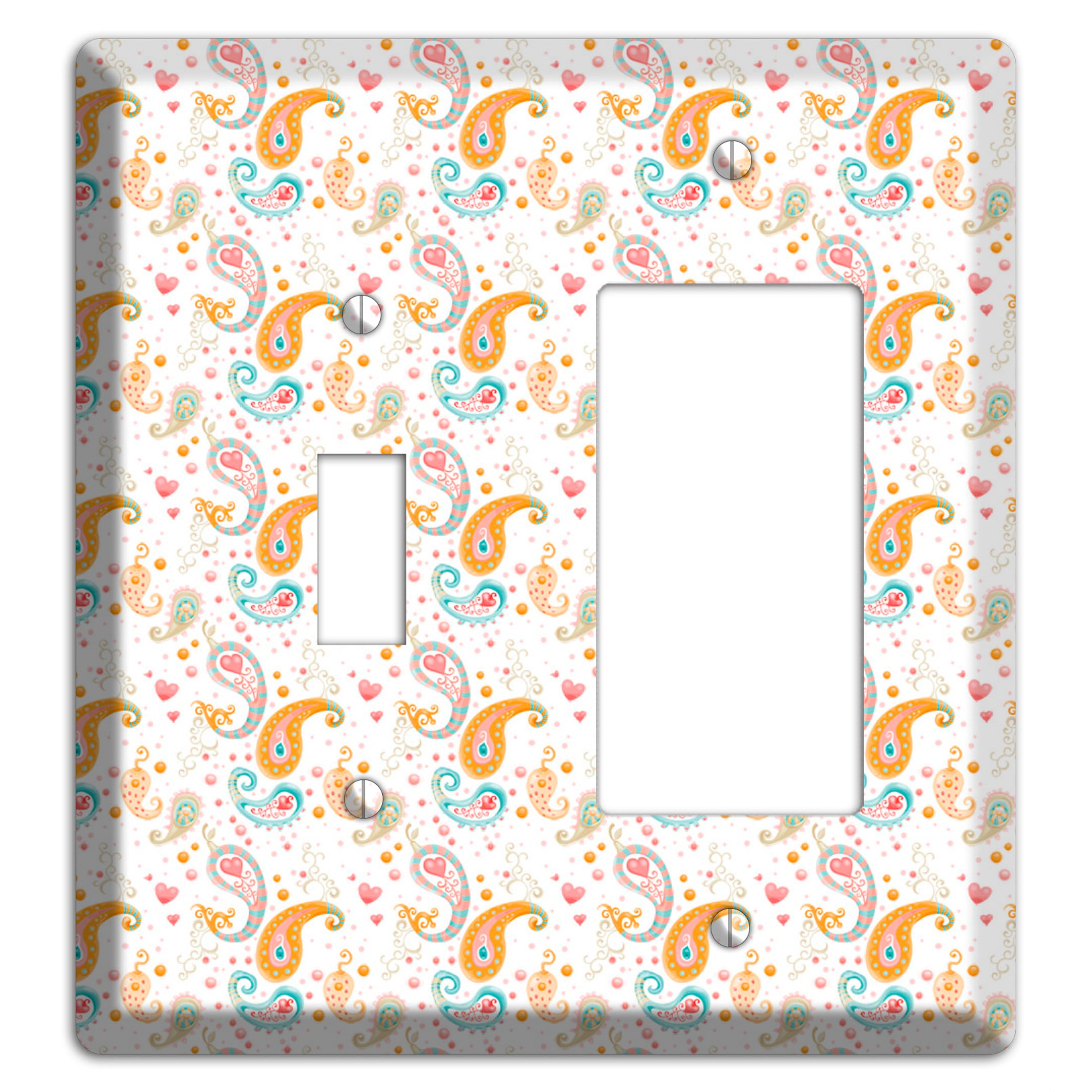 Small Paisley Toggle / Rocker Wallplate
