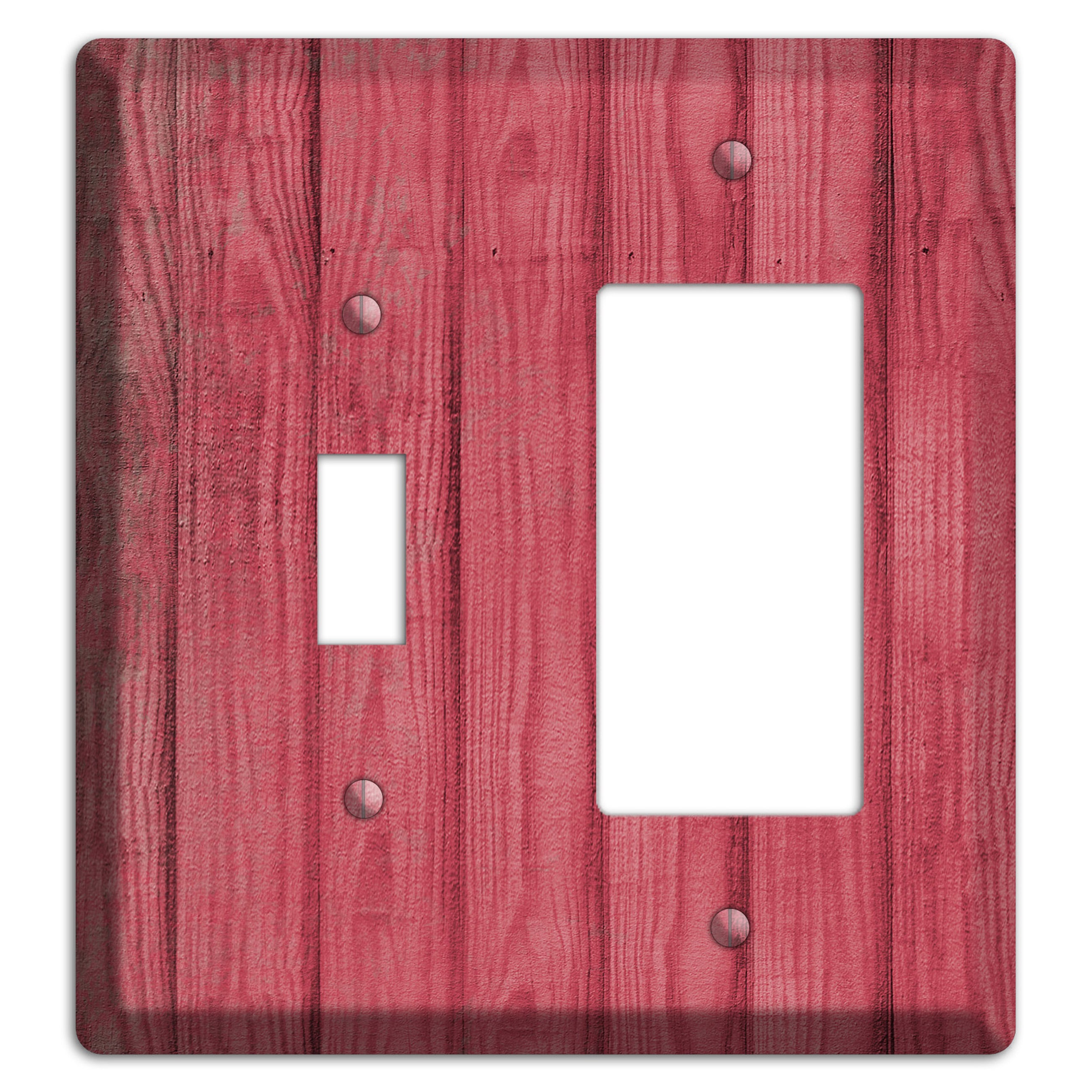 Fuzzy Wuzzy Weathered Wood Toggle / Rocker Wallplate