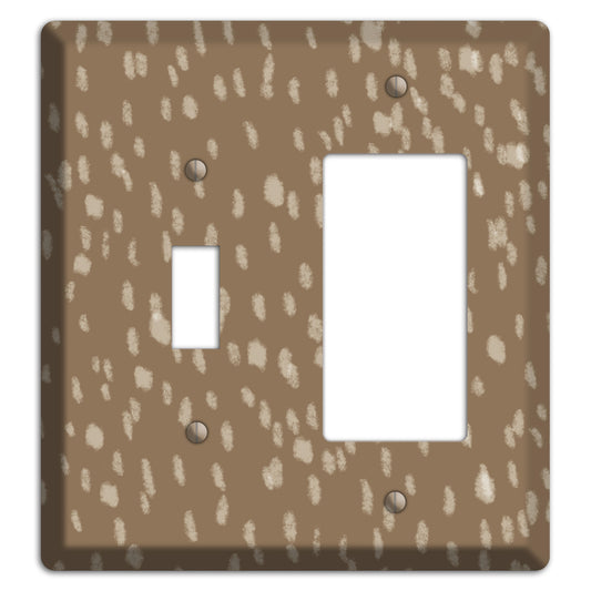 Brown and White Speckle Toggle / Rocker Wallplate