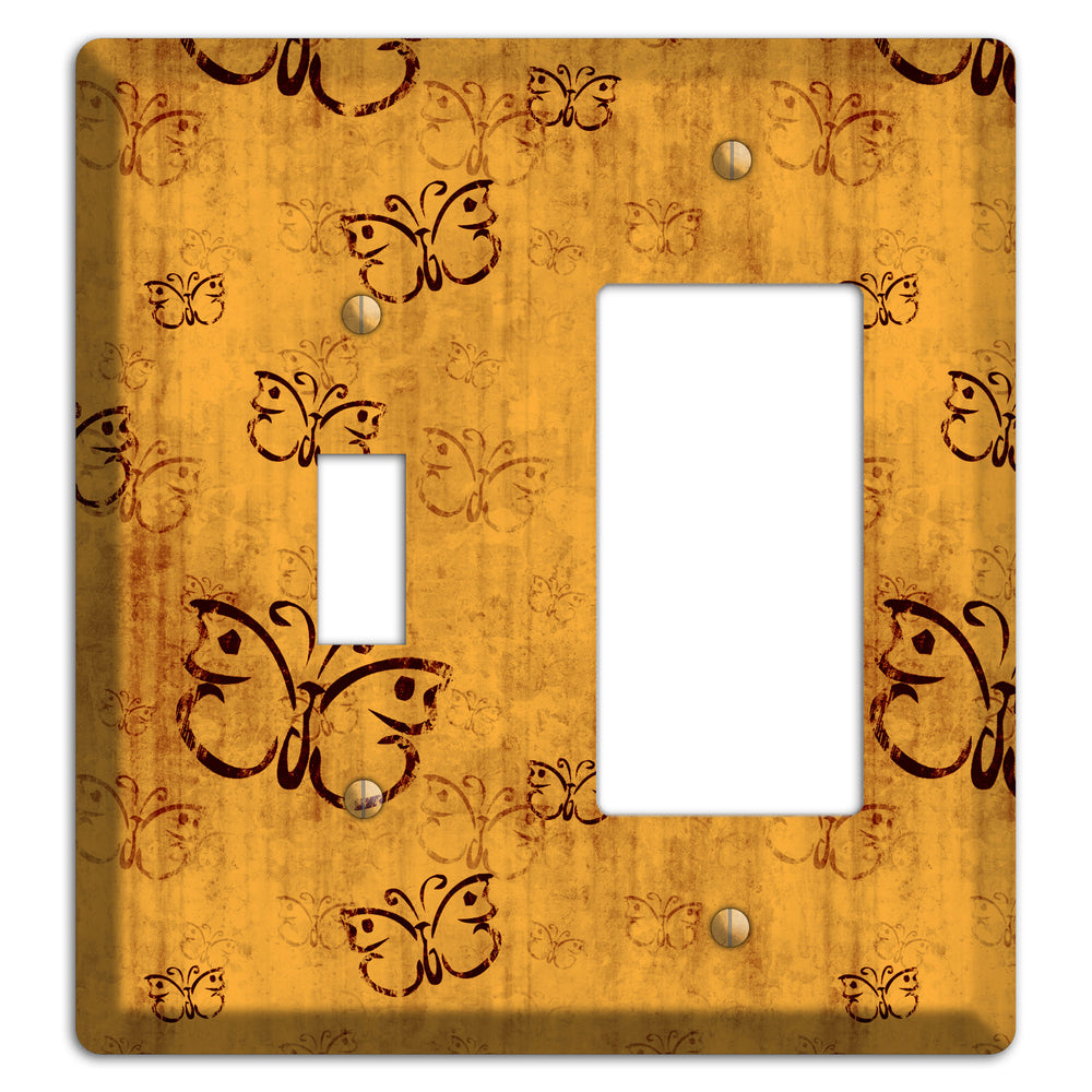 Mustard Butterfly Toggle / Rocker Wallplate