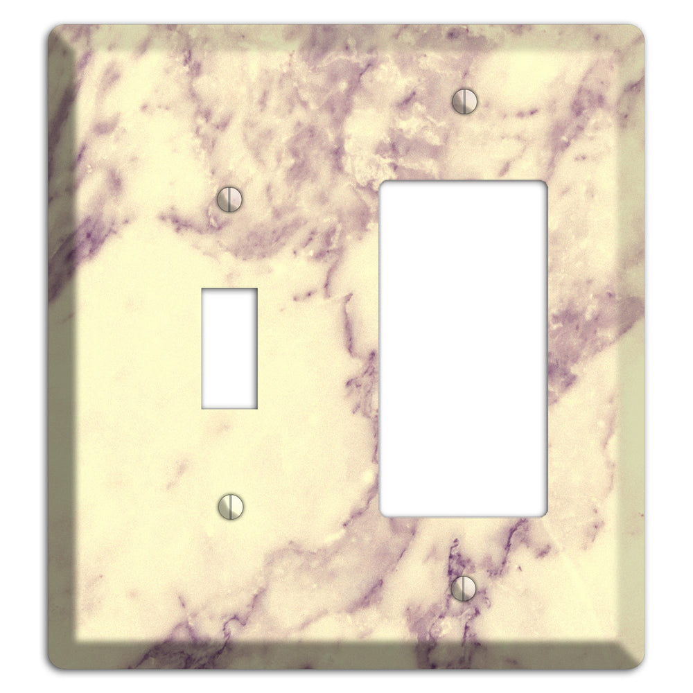 Champagne Marble Toggle / Rocker Wallplate