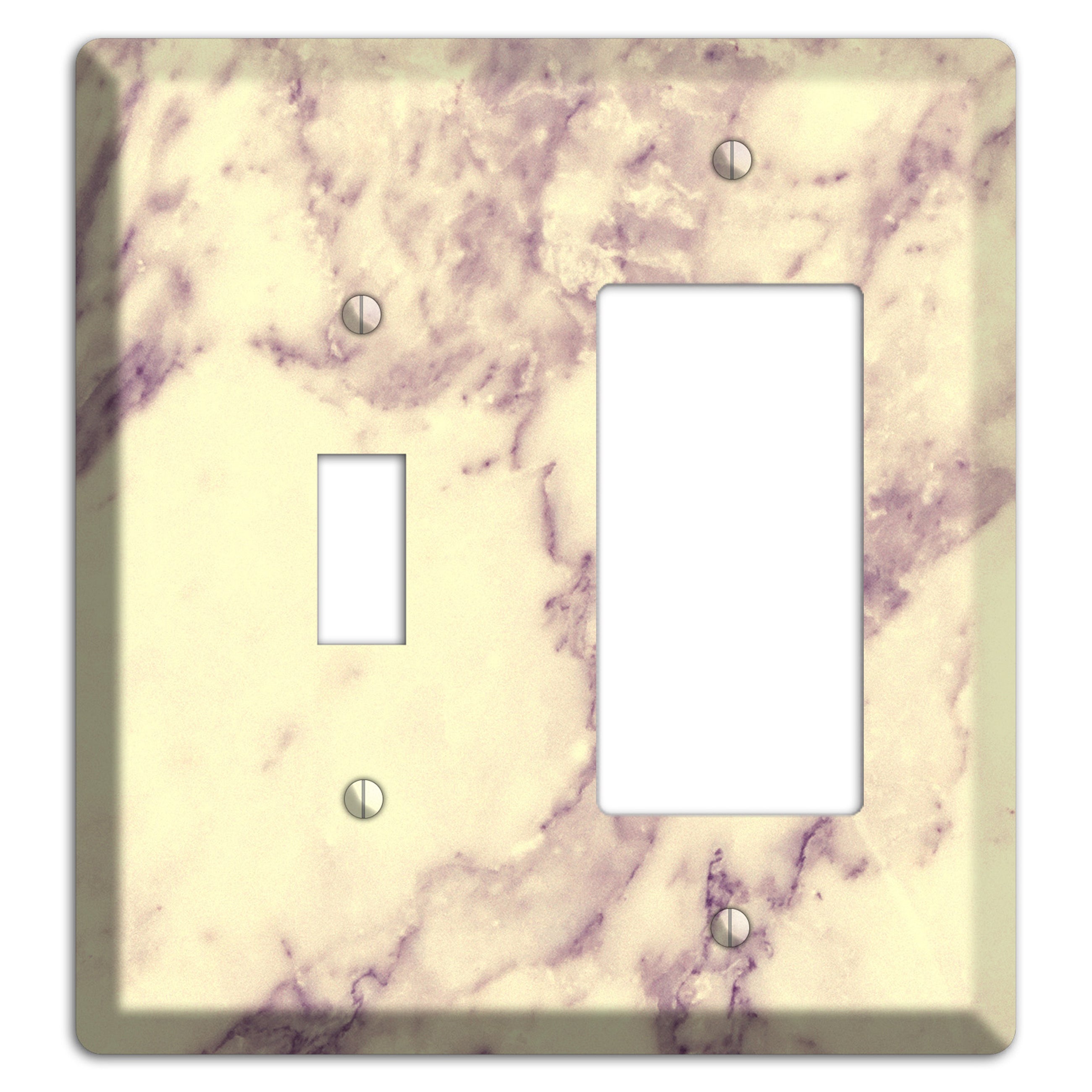 Champagne Marble Toggle / Rocker Wallplate