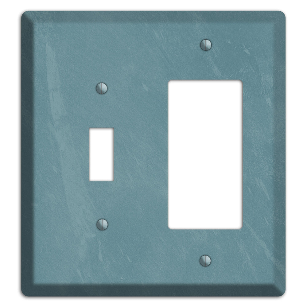 Chalk Teal Toggle / Rocker Wallplate