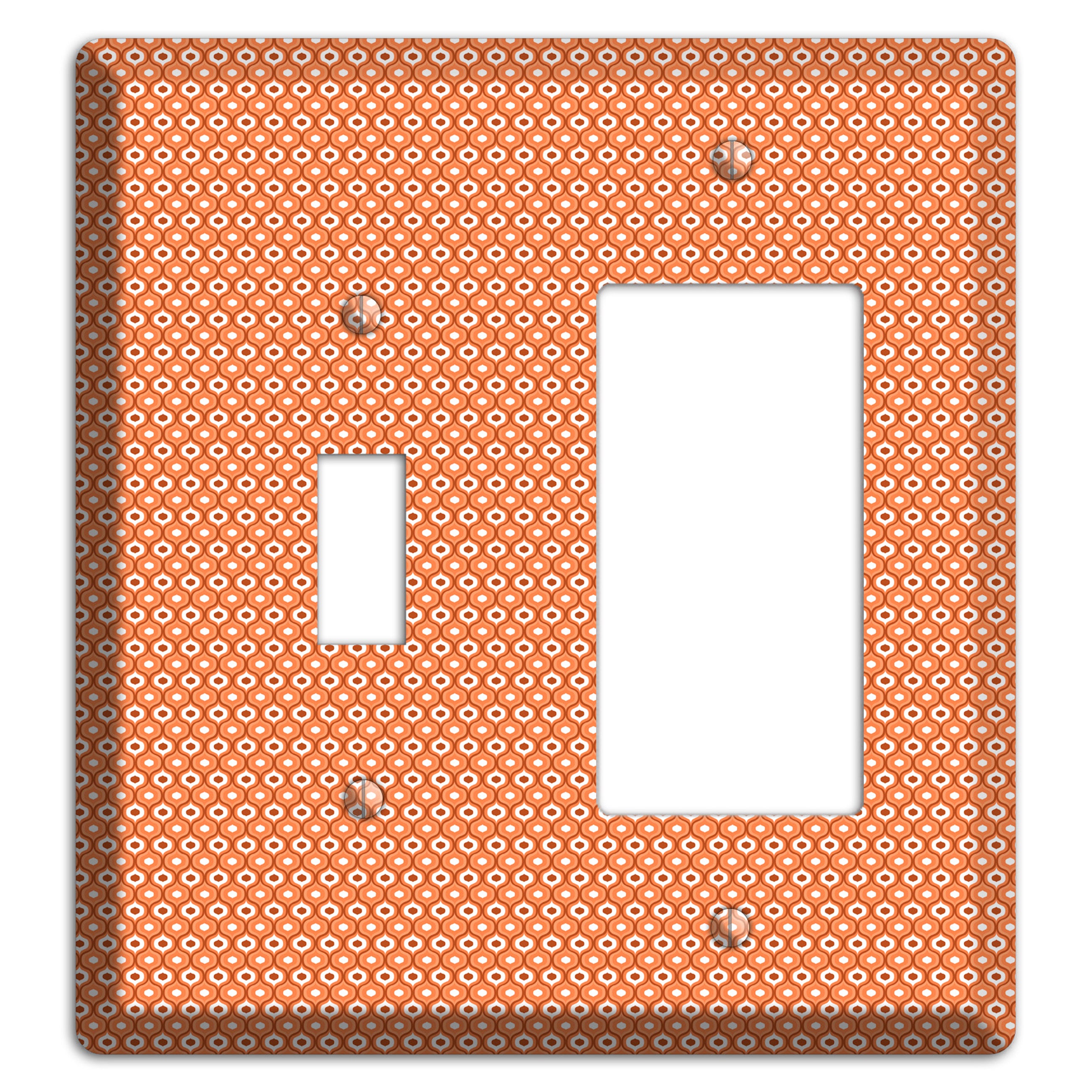 Coral Tiny Double Scallop Toggle / Rocker Wallplate