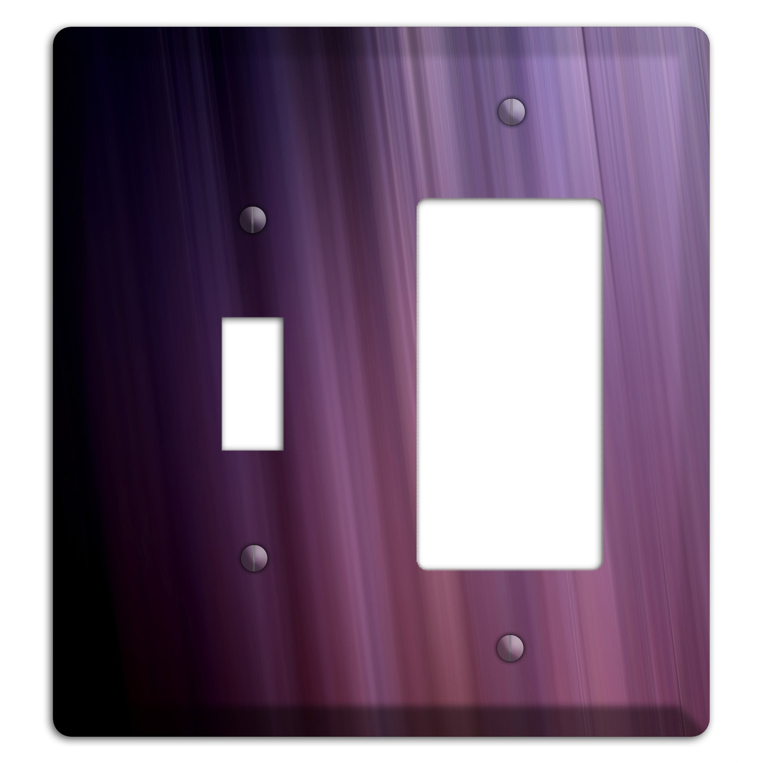 Eggplant Ray of Light Toggle / Rocker Wallplate