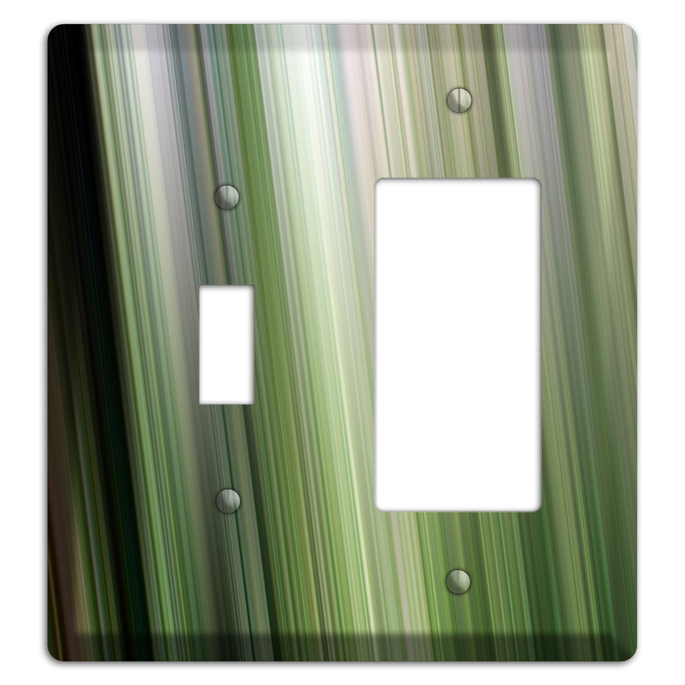Green Ray of Light 2 Toggle / Rocker Wallplate