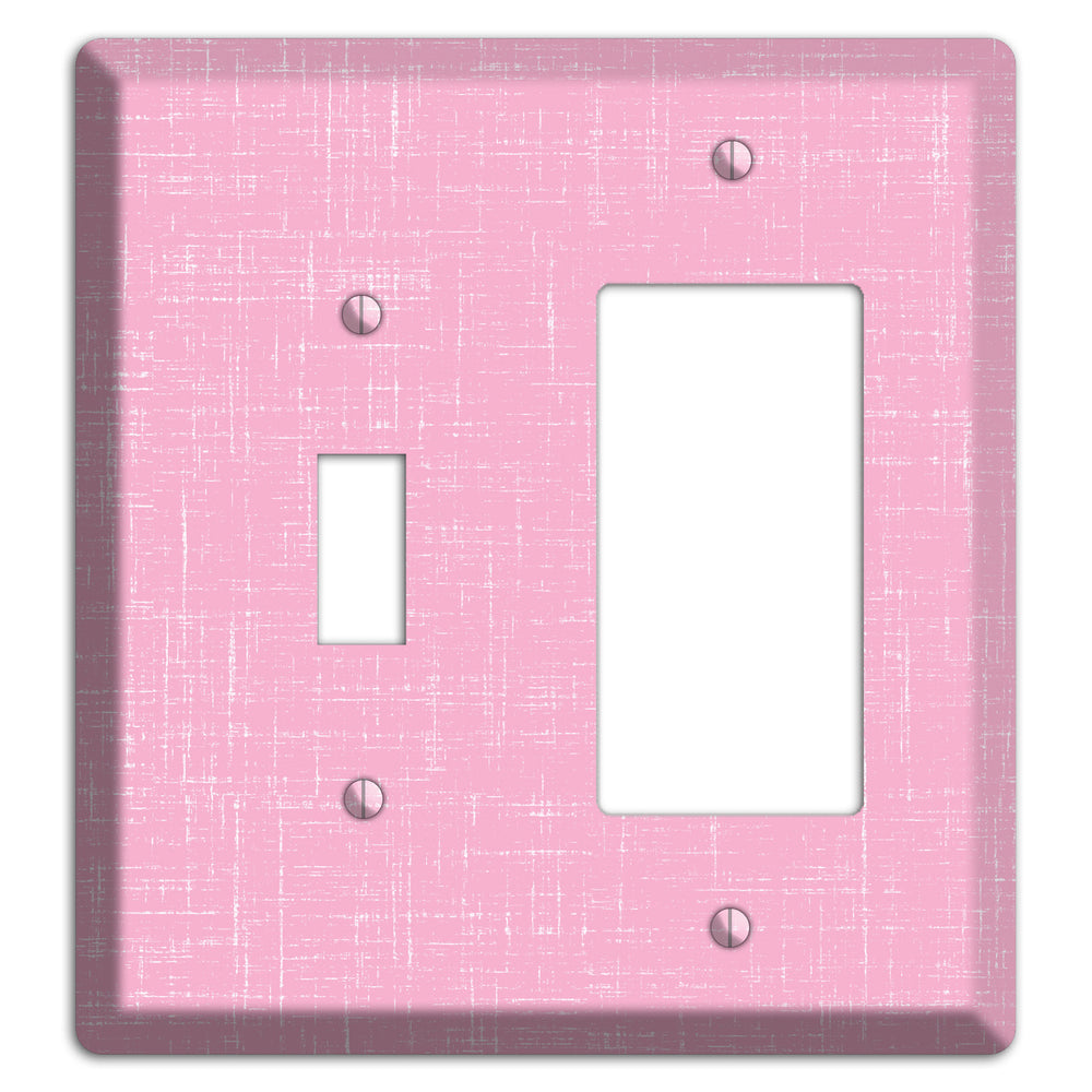 Chantilly Pink Texture Toggle / Rocker Wallplate