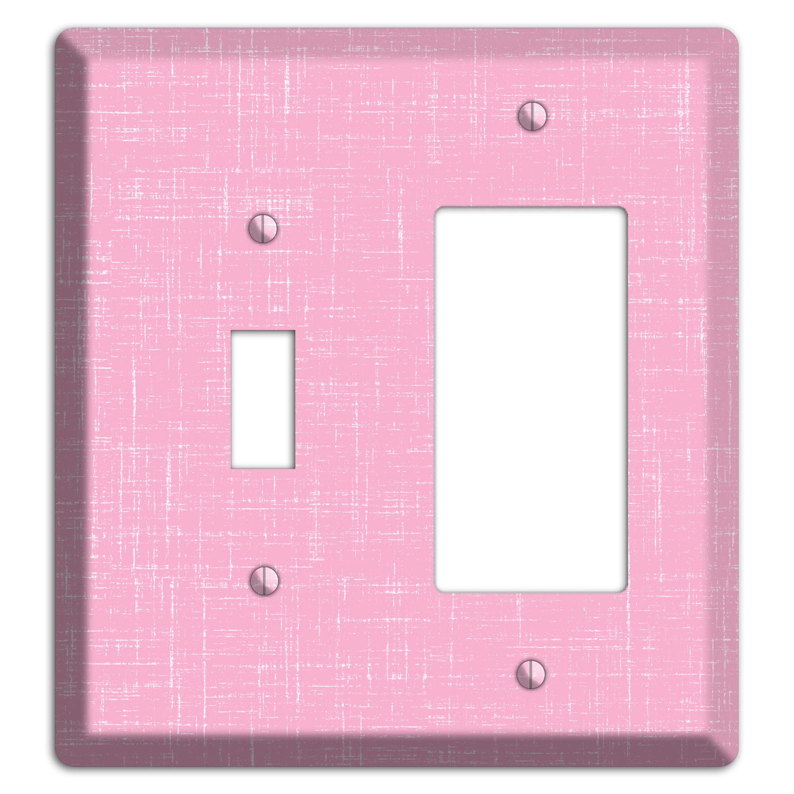 Chantilly Pink Texture Toggle / Rocker Wallplate