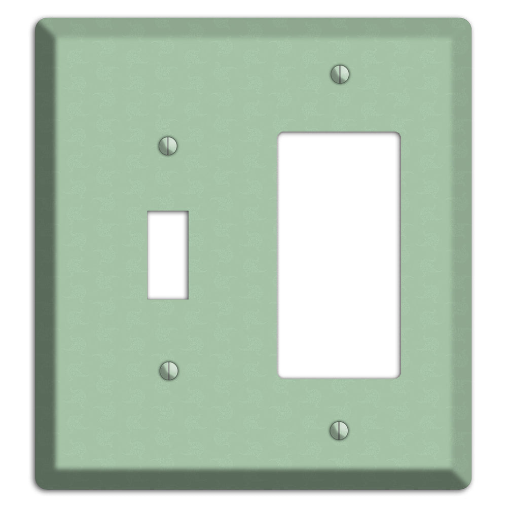 Sage Tiny Cartouche Toggle / Rocker Wallplate