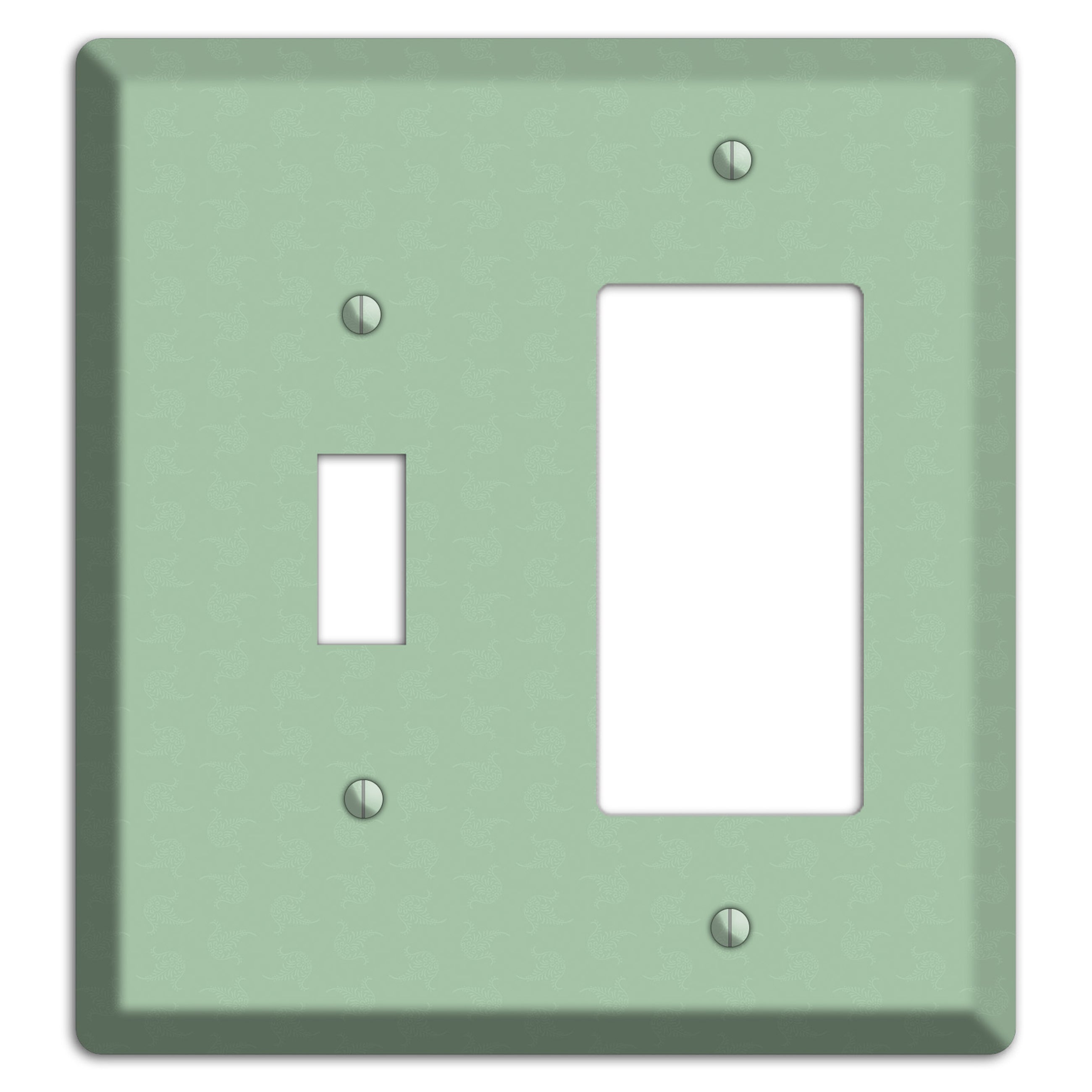 Sage Tiny Cartouche Toggle / Rocker Wallplate