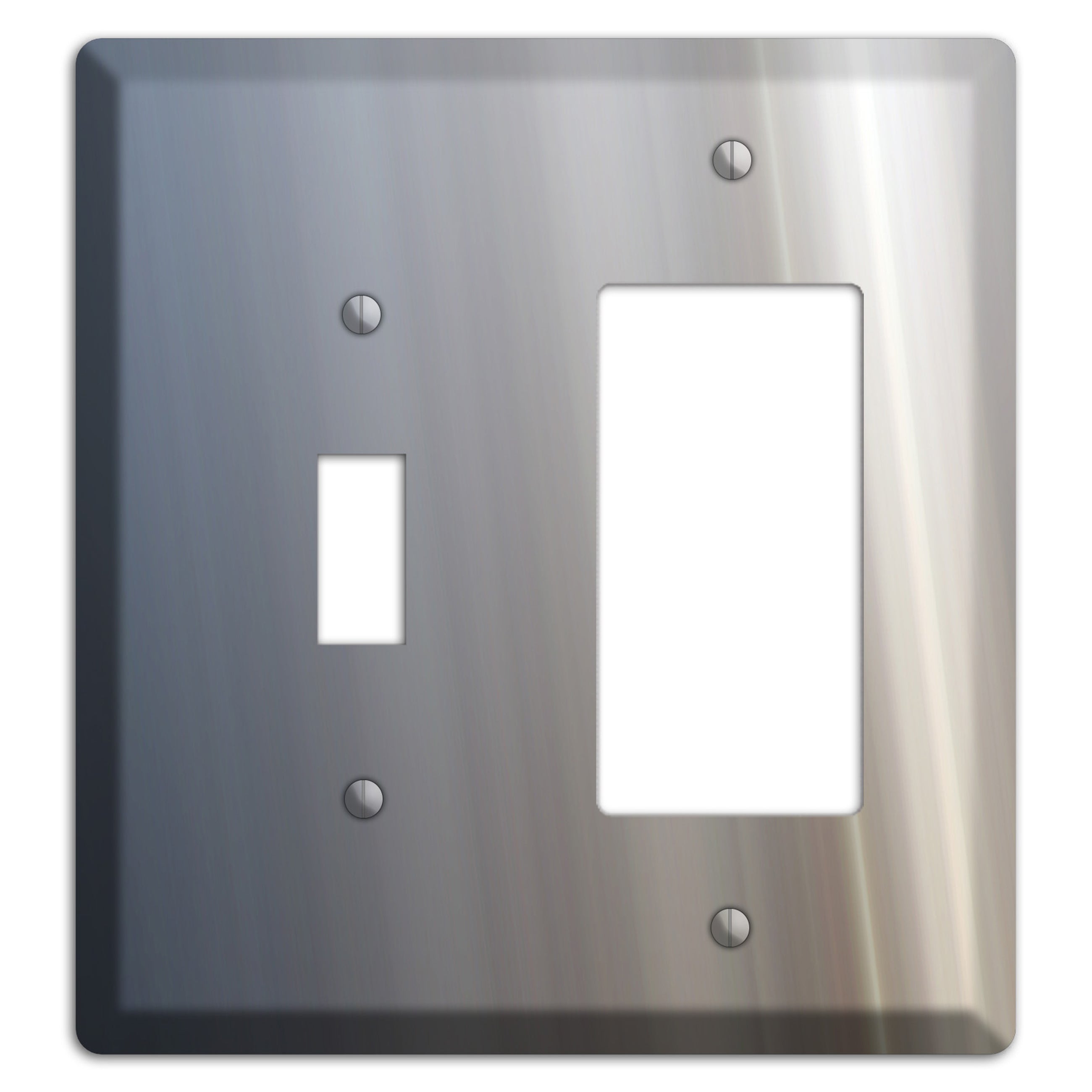 White with Blue Retro Burst Toggle / Rocker Wallplate