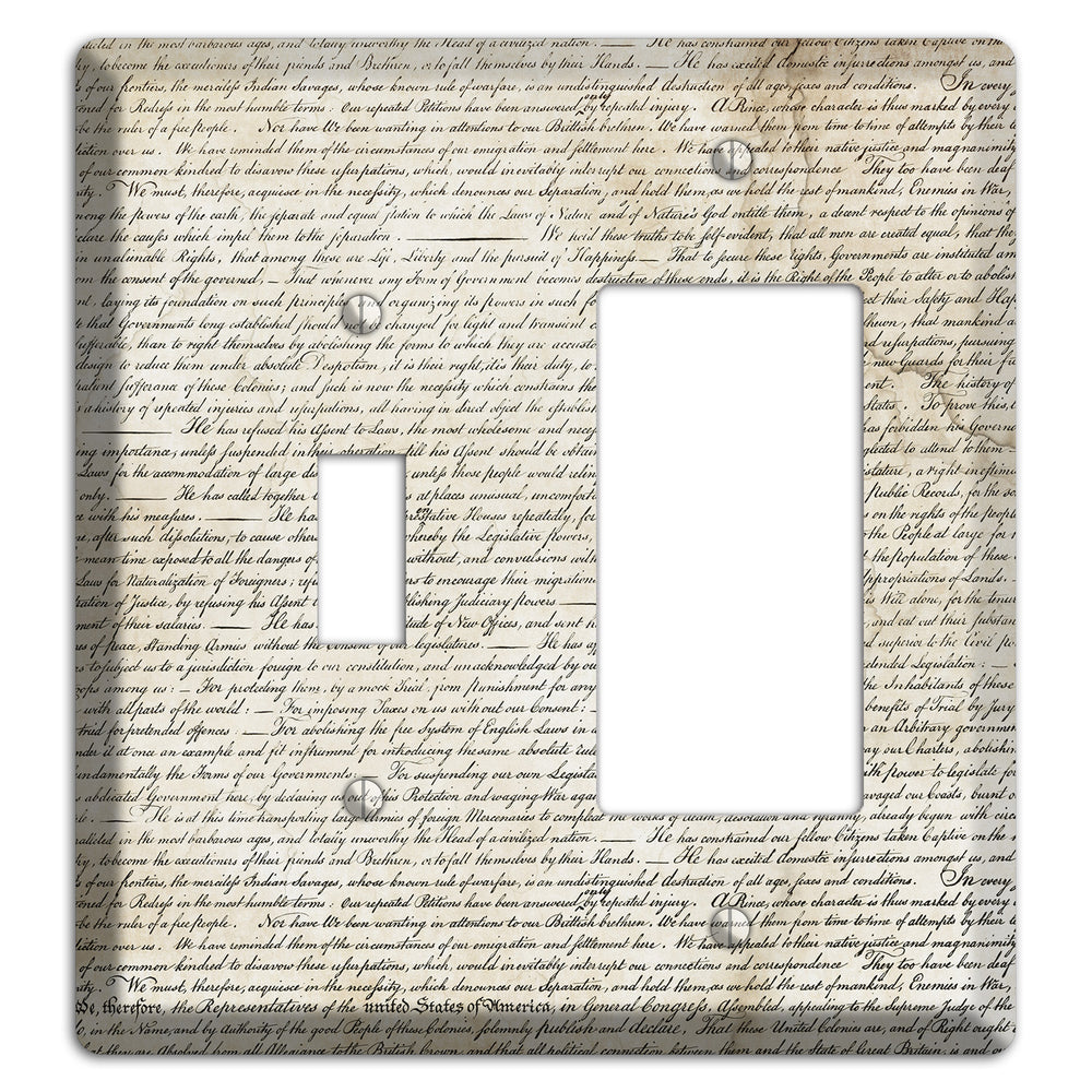 Stained Script Toggle / Rocker Wallplate