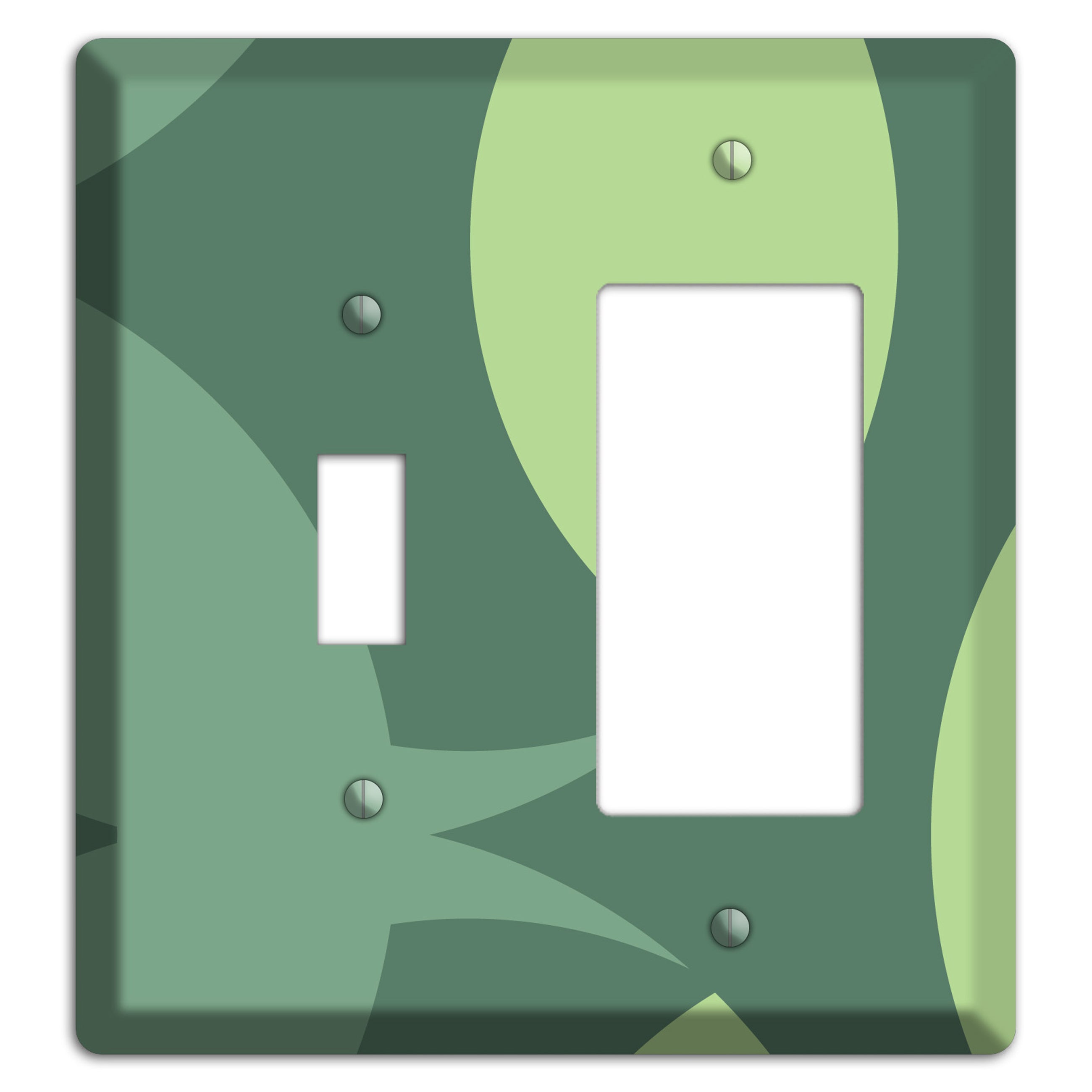 Green Abstract Toggle / Rocker Wallplate