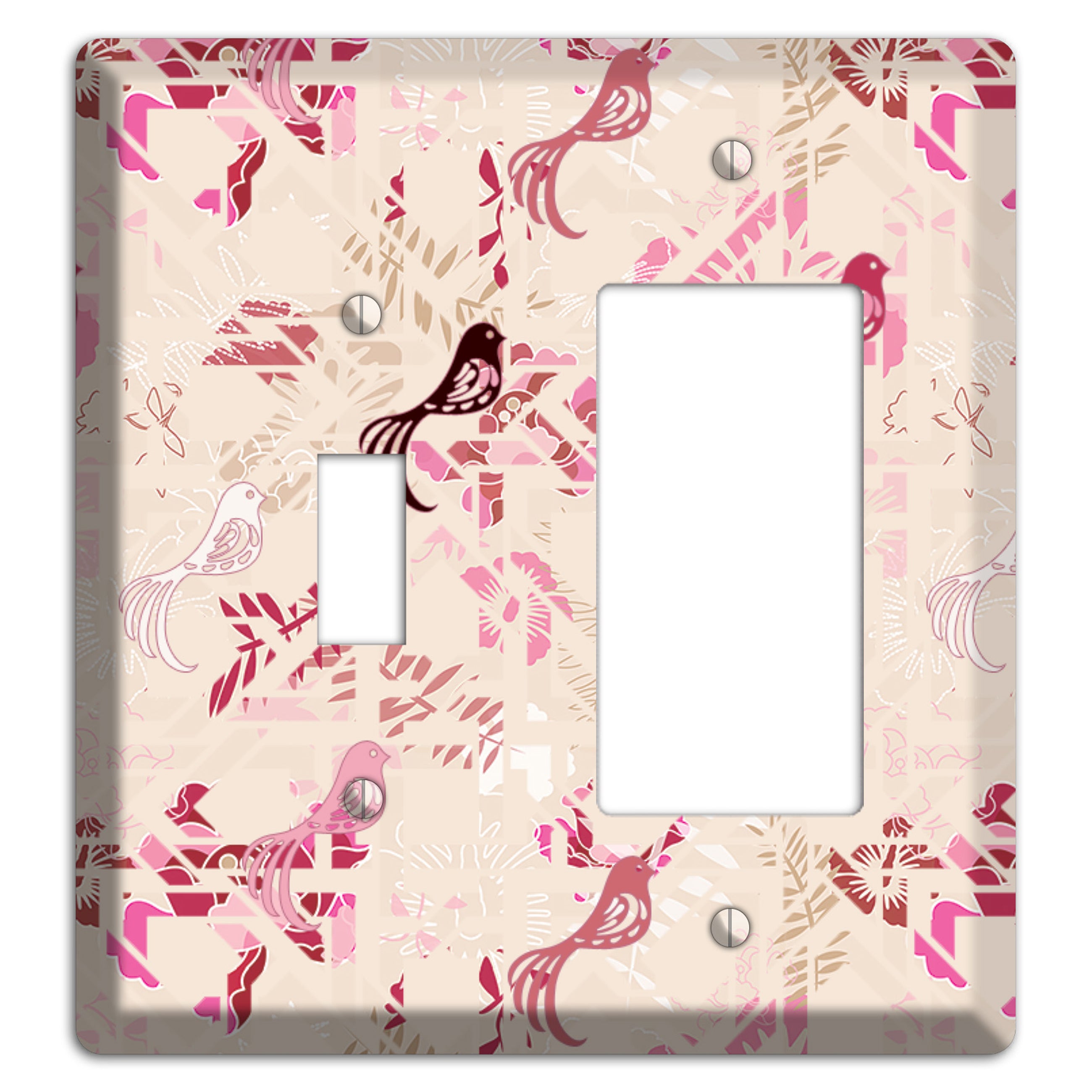Floral Songbirds Toggle / Rocker Wallplate