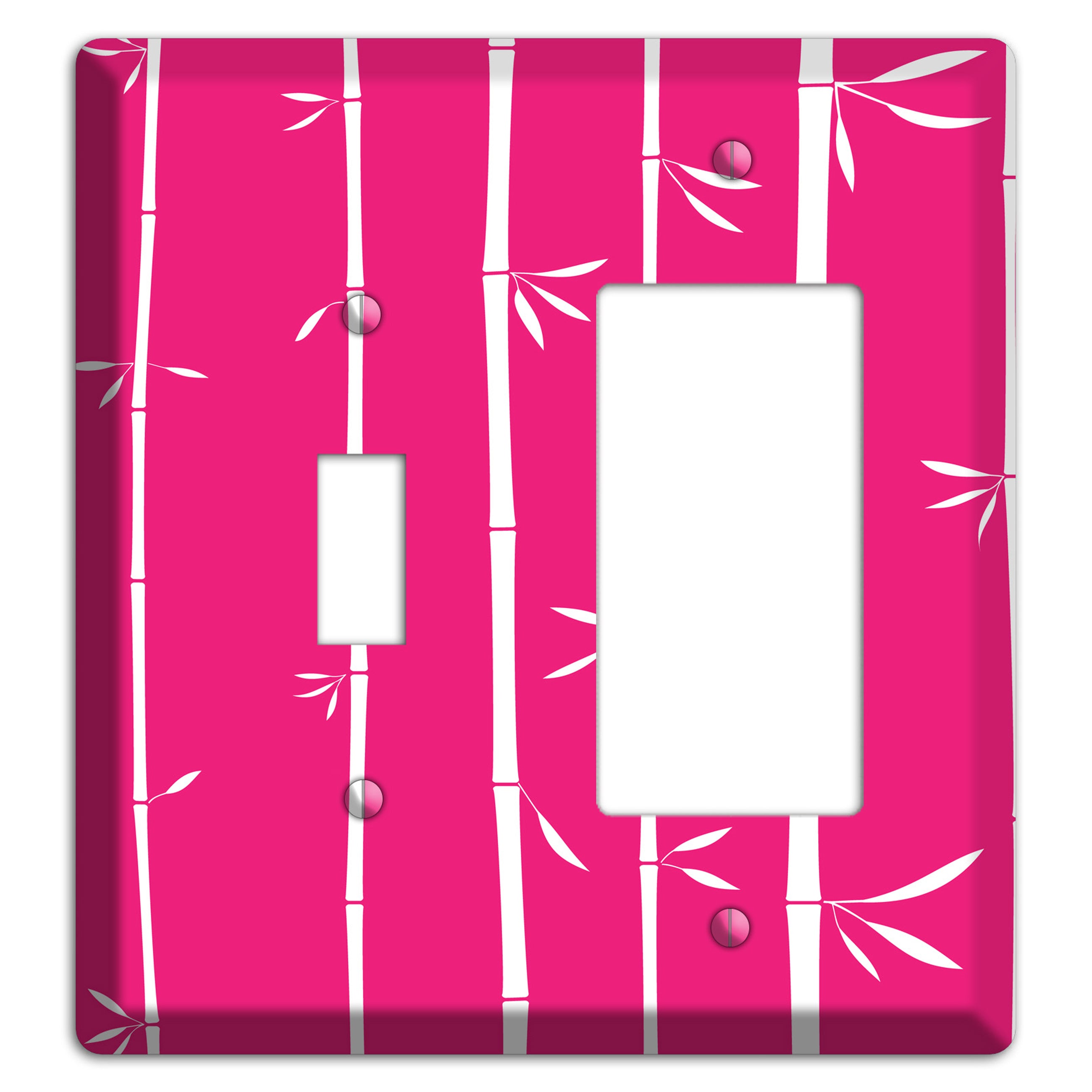 Pink Bamboo Toggle / Rocker Wallplate
