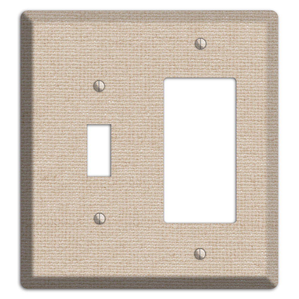 Vanilla Neutral Texture Toggle / Rocker Wallplate