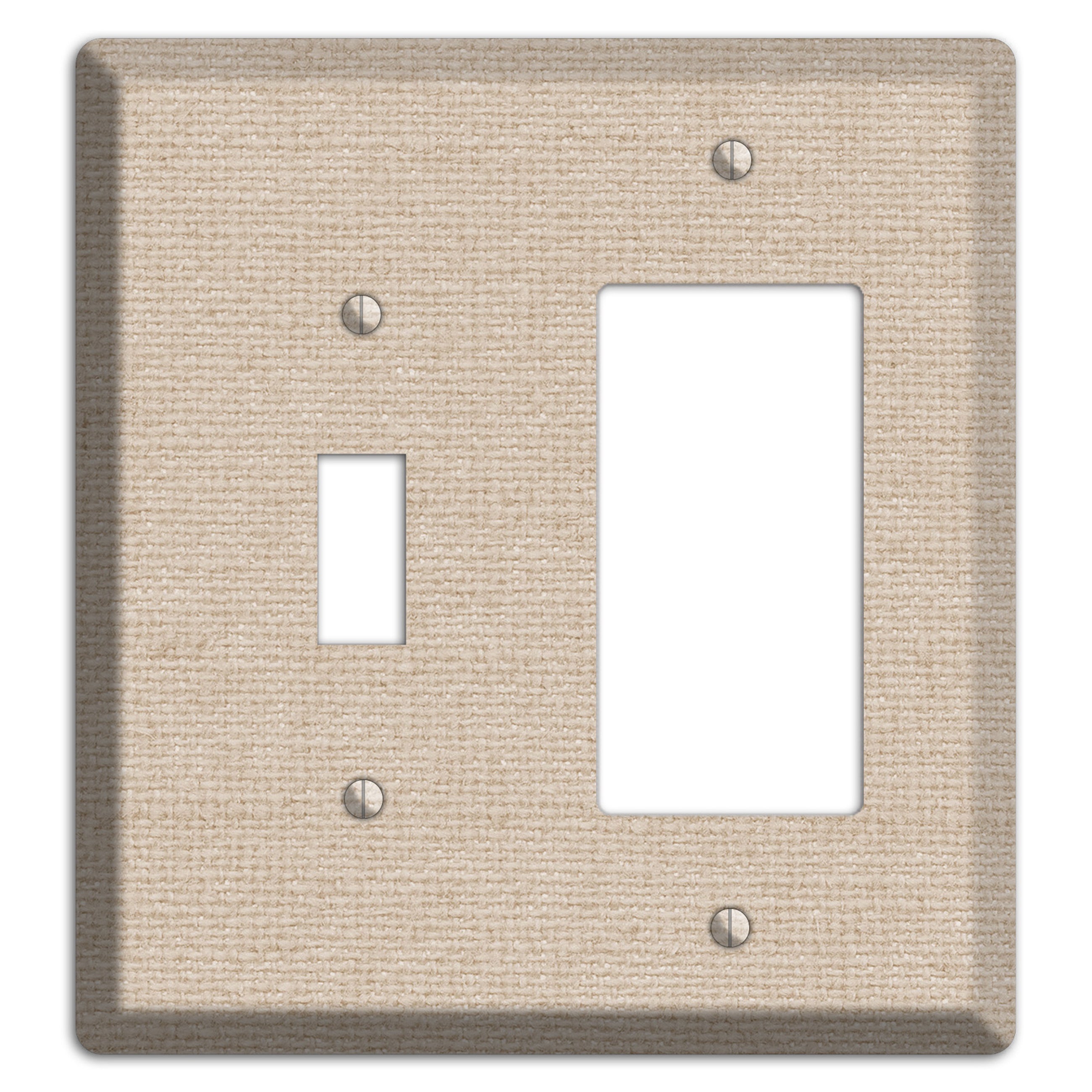 Vanilla Neutral Texture Toggle / Rocker Wallplate