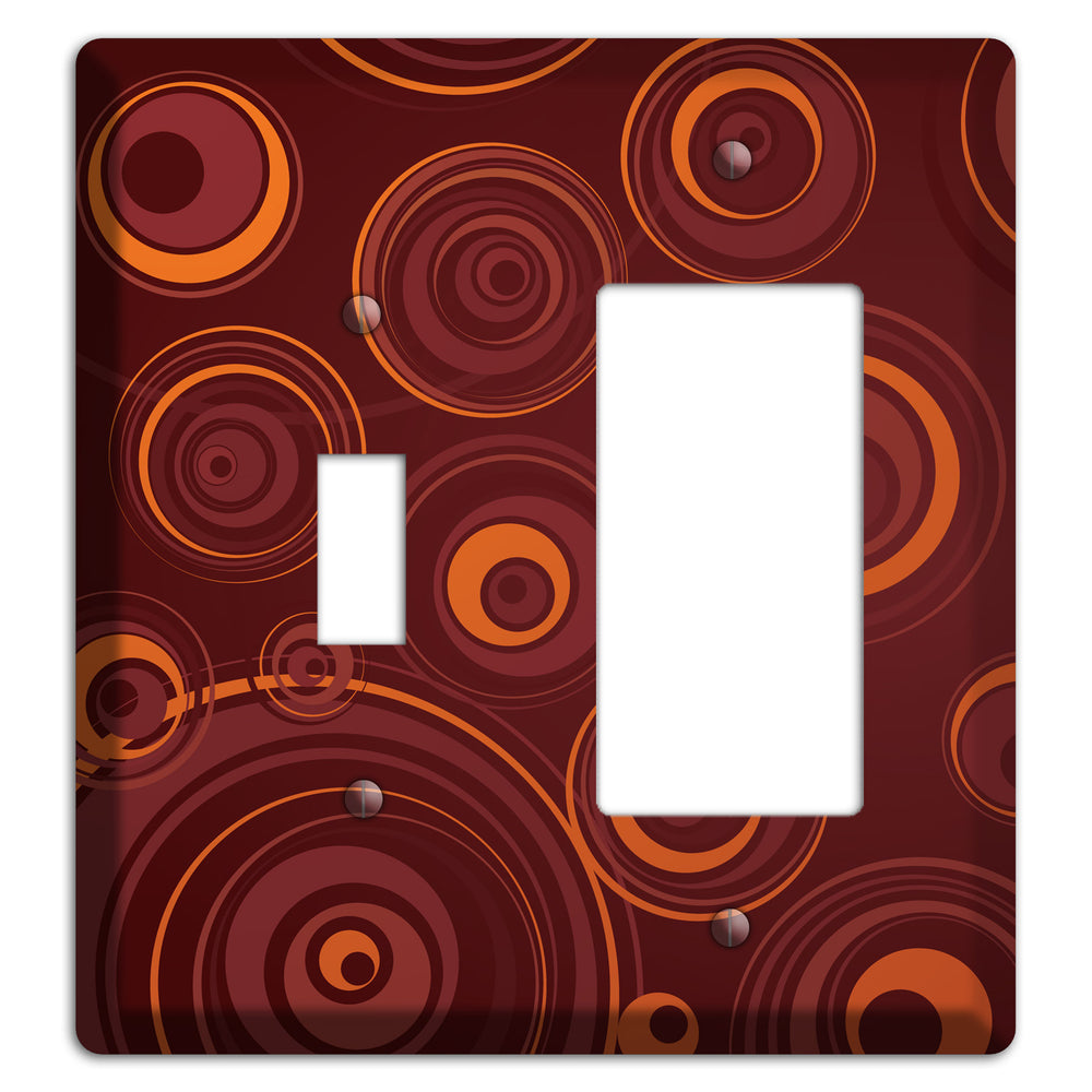 Brown Circles Toggle / Rocker Wallplate