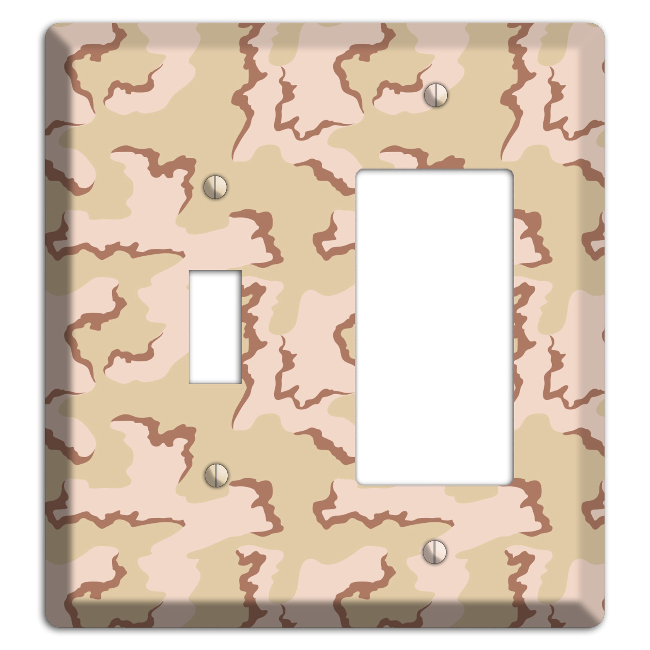 Coffee Stain Camo Toggle / Rocker Wallplate