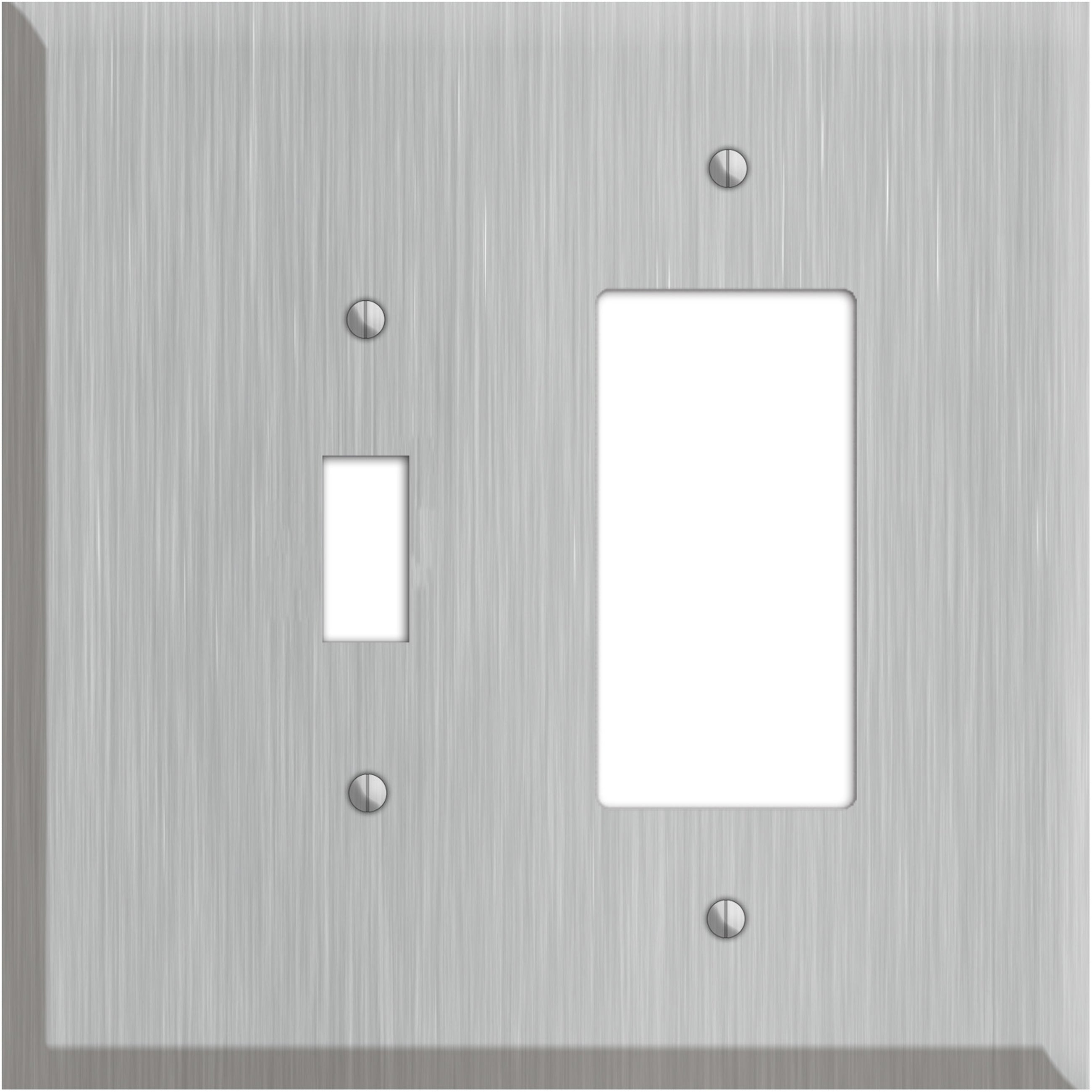 Oversized Discontinued Stainless Steel Toggle / Rocker Wallplate
