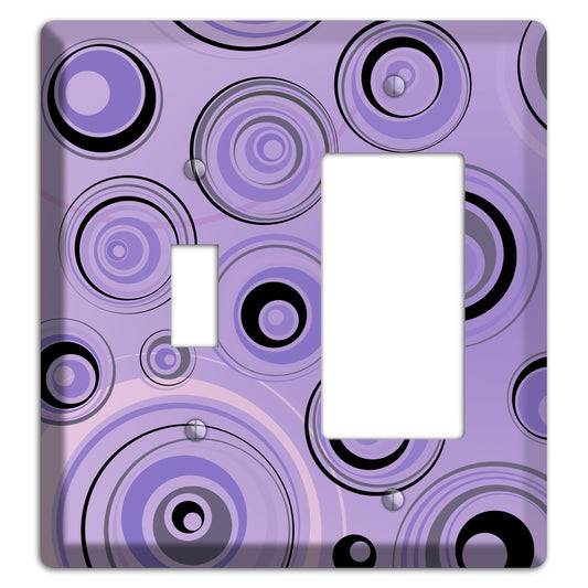 Lavender Circles Toggle / Rocker Wallplate