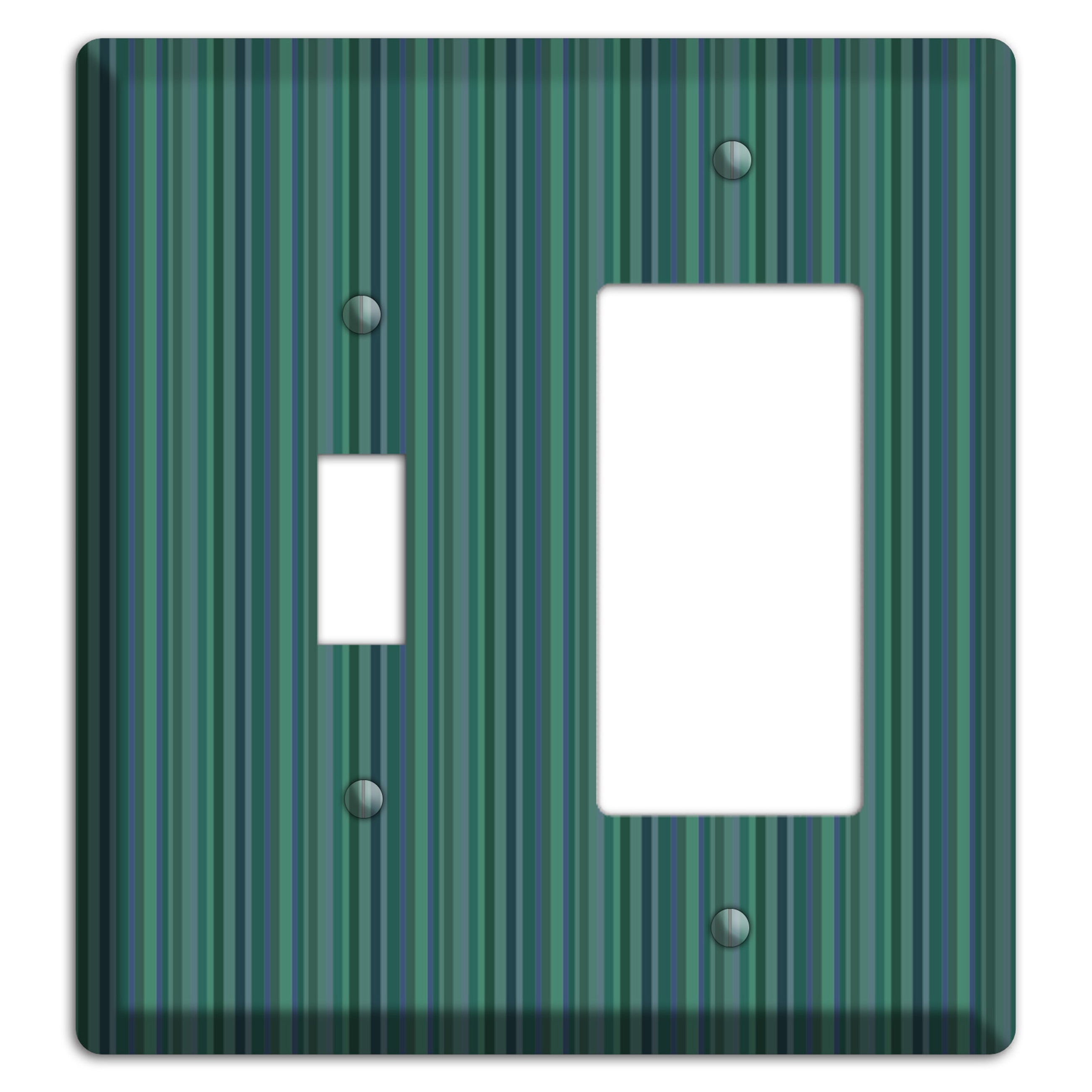 Multi Jade Vertical Stripes Toggle / Rocker Wallplate