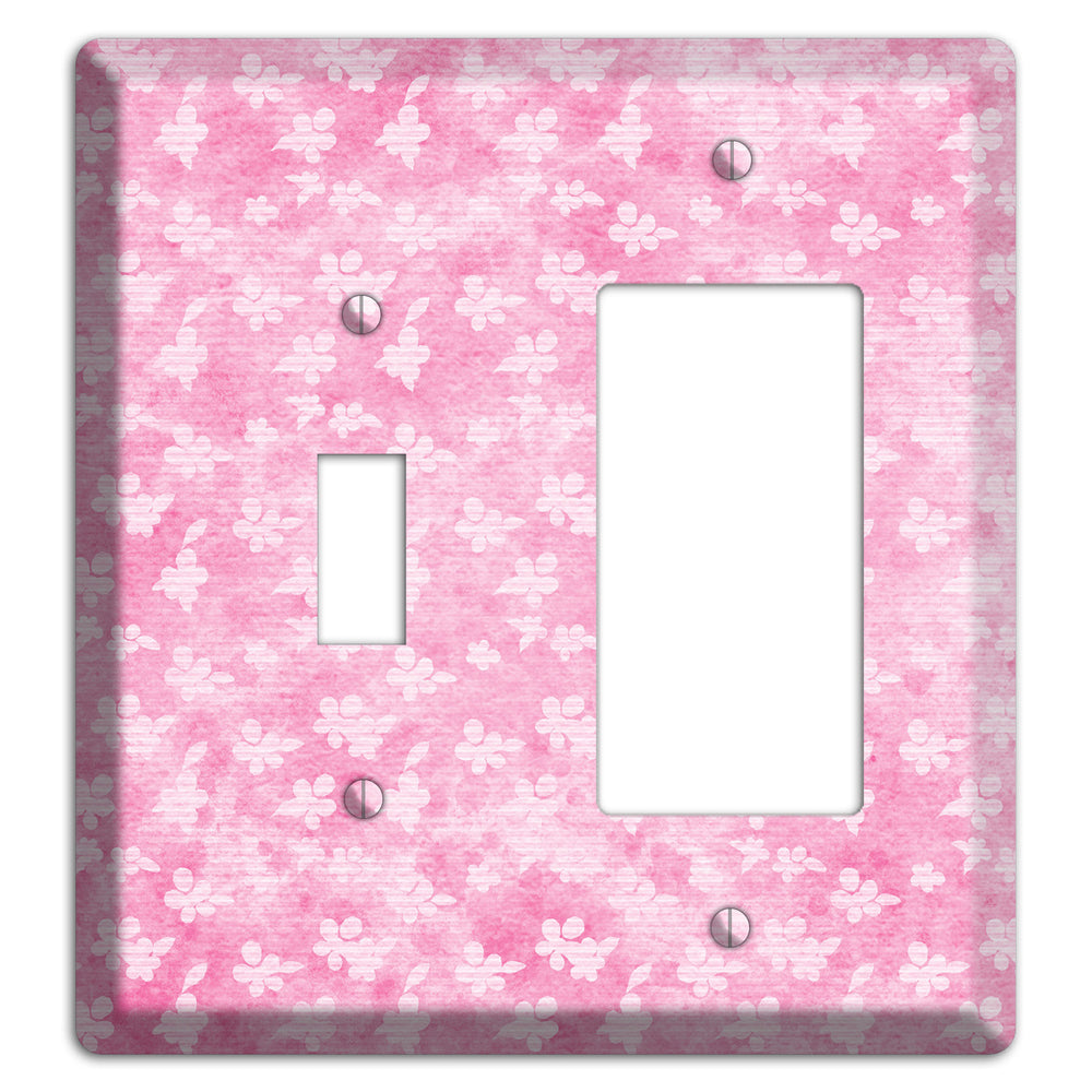 Cupid Pink Texture Toggle / Rocker Wallplate
