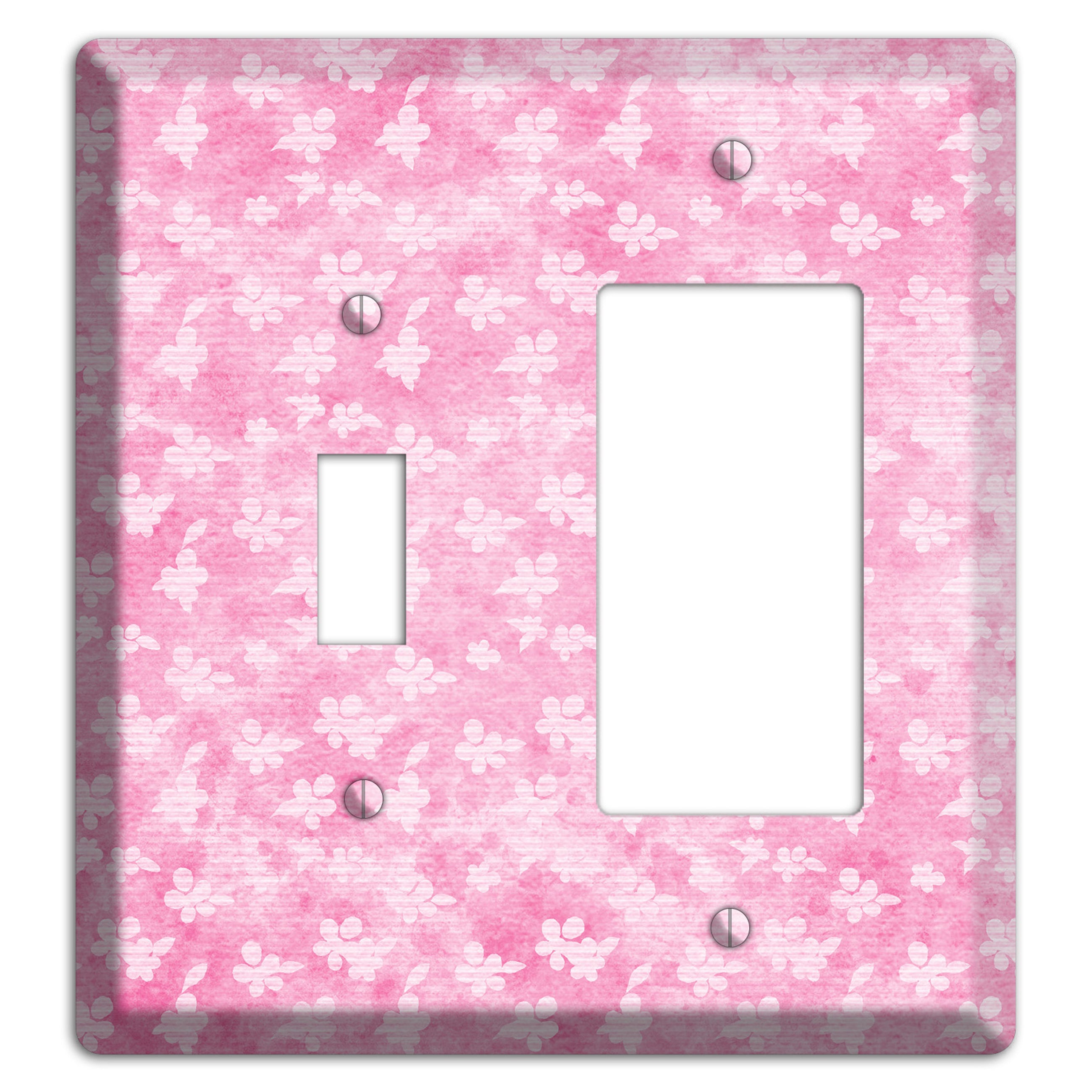 Cupid Pink Texture Toggle / Rocker Wallplate