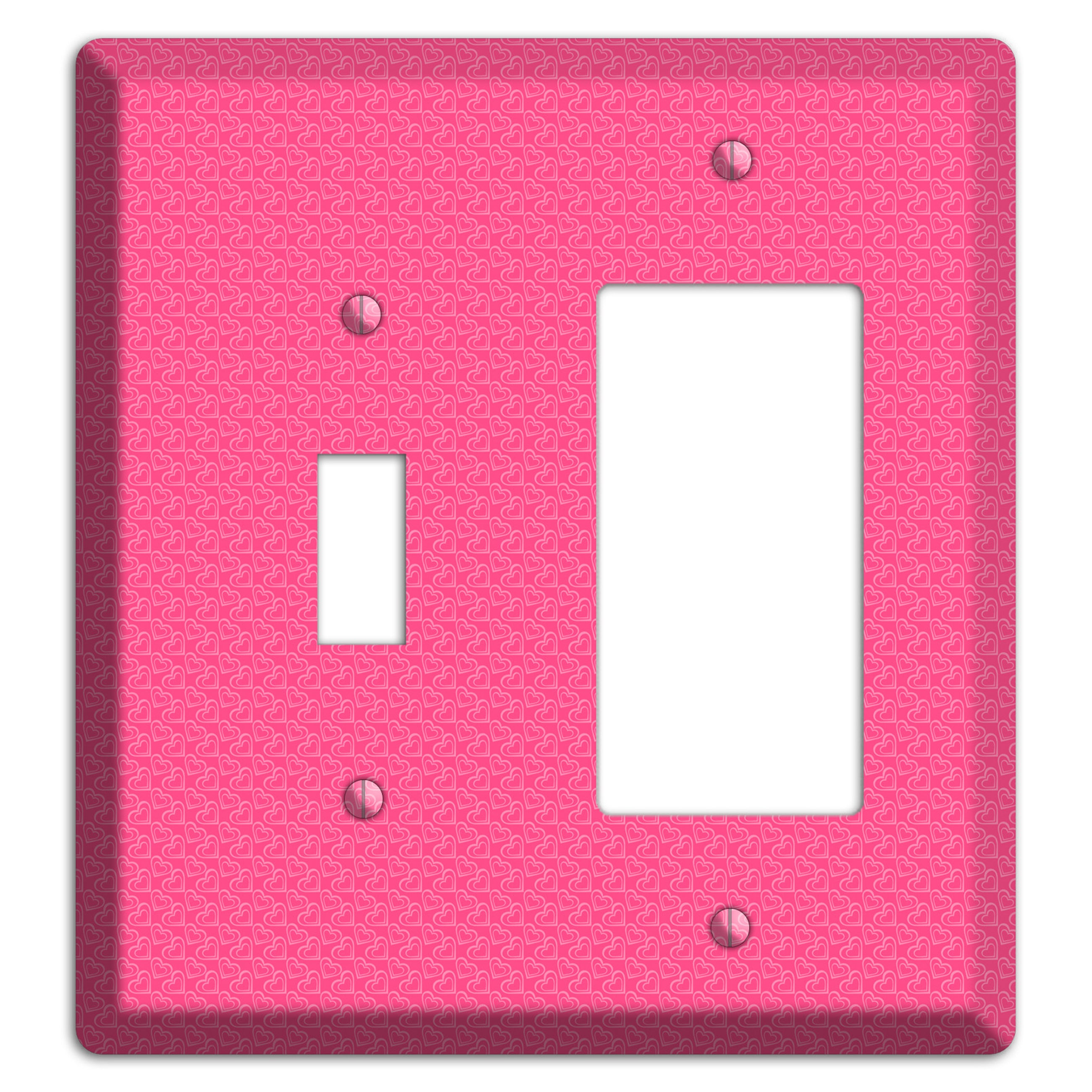 Tiny Pink Hearts Toggle / Rocker Wallplate
