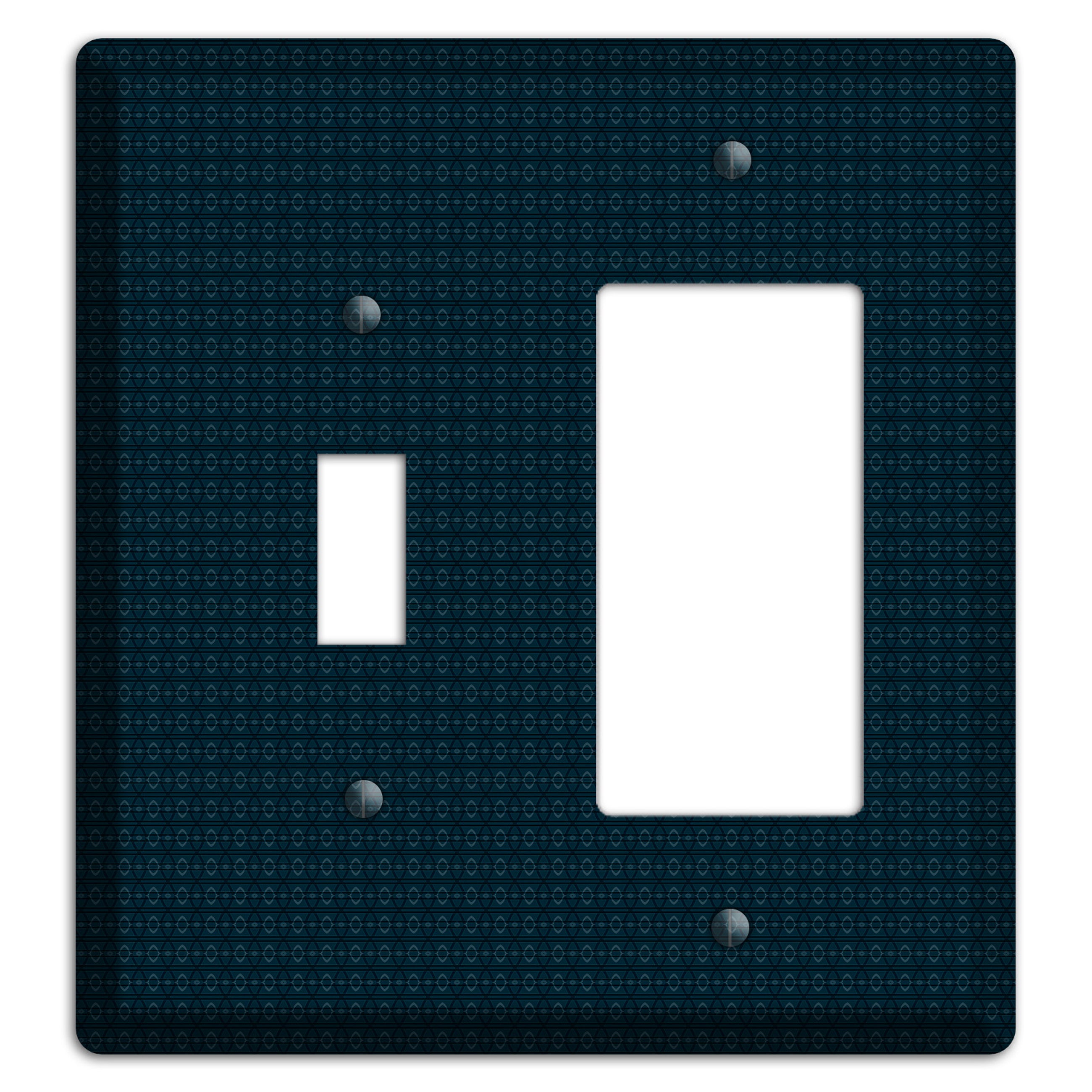 Navy Tiny Tapestry Toggle / Rocker Wallplate