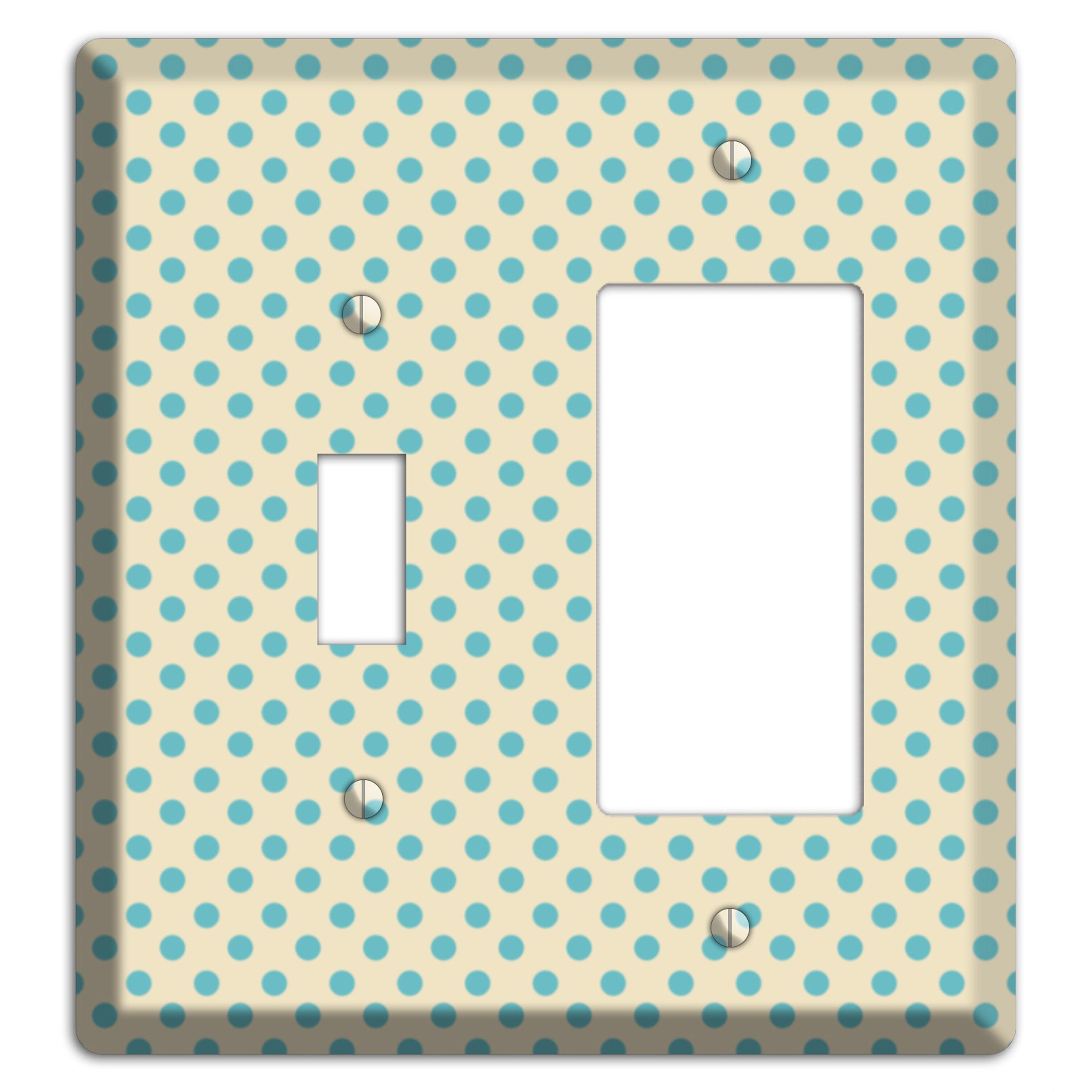 Soft Green Polka Dots Toggle / Rocker Wallplate